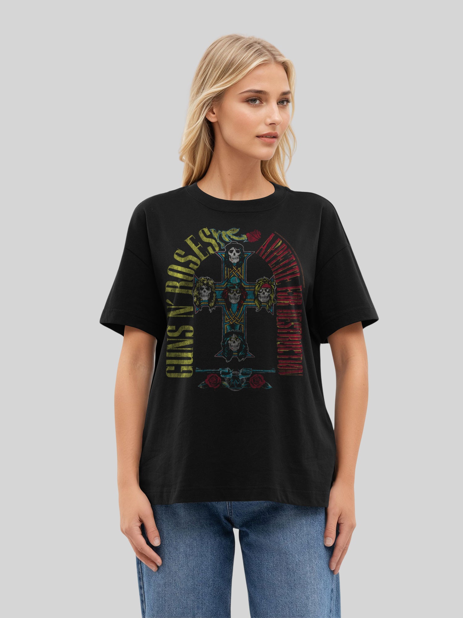 Guns N 'Roses 1988 Tour | Camiseta de gran tamaño para mujer