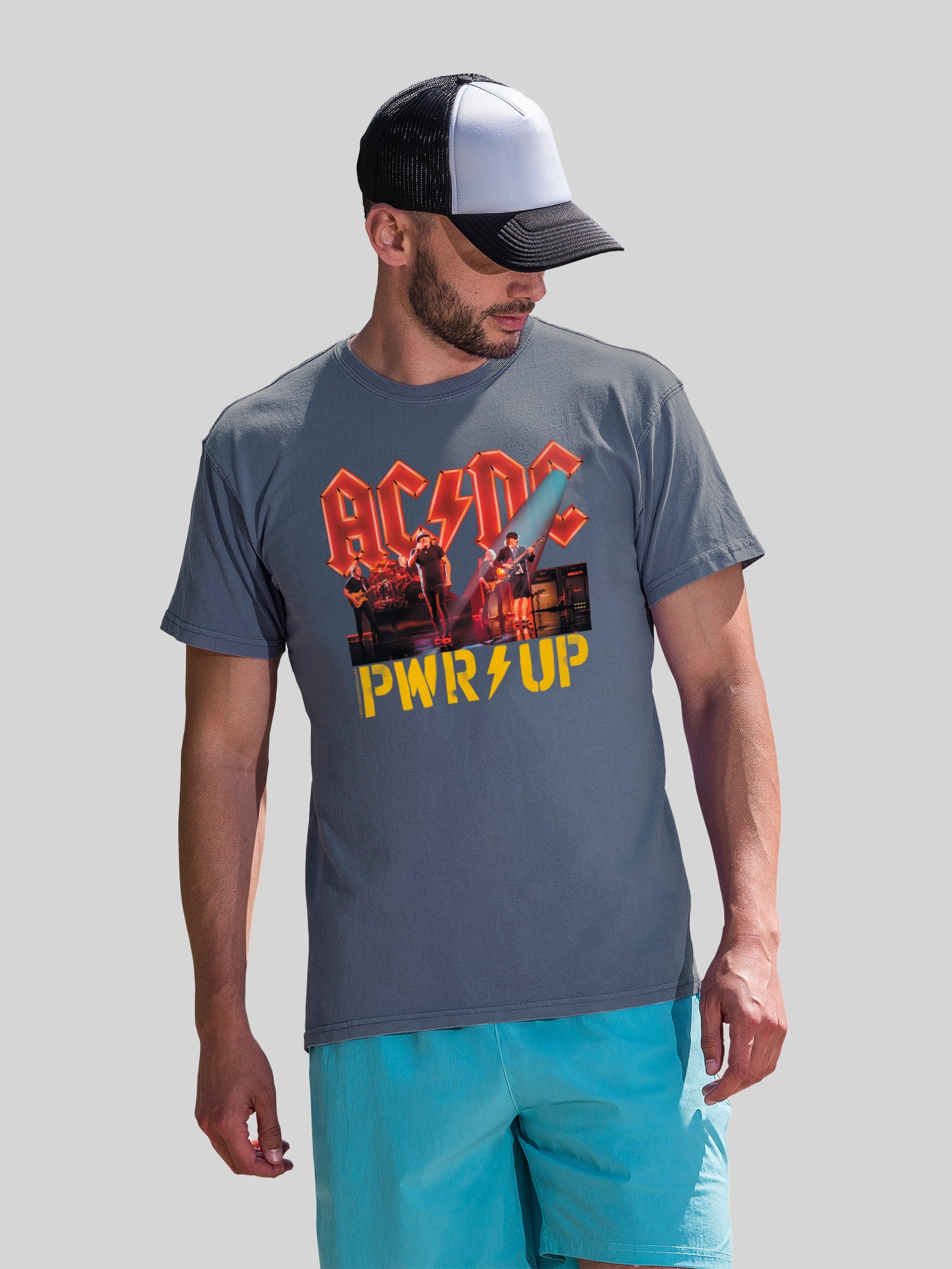 AC/DC PWRUP Stage Lights with Coastal Color Tee