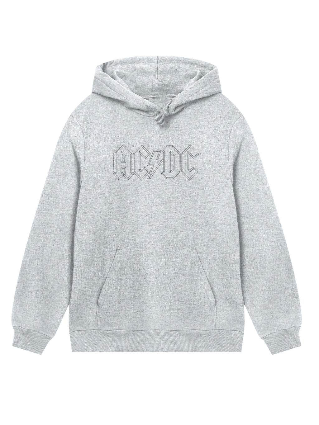 AC / DC Black Outline Logo Organic Hoodie
