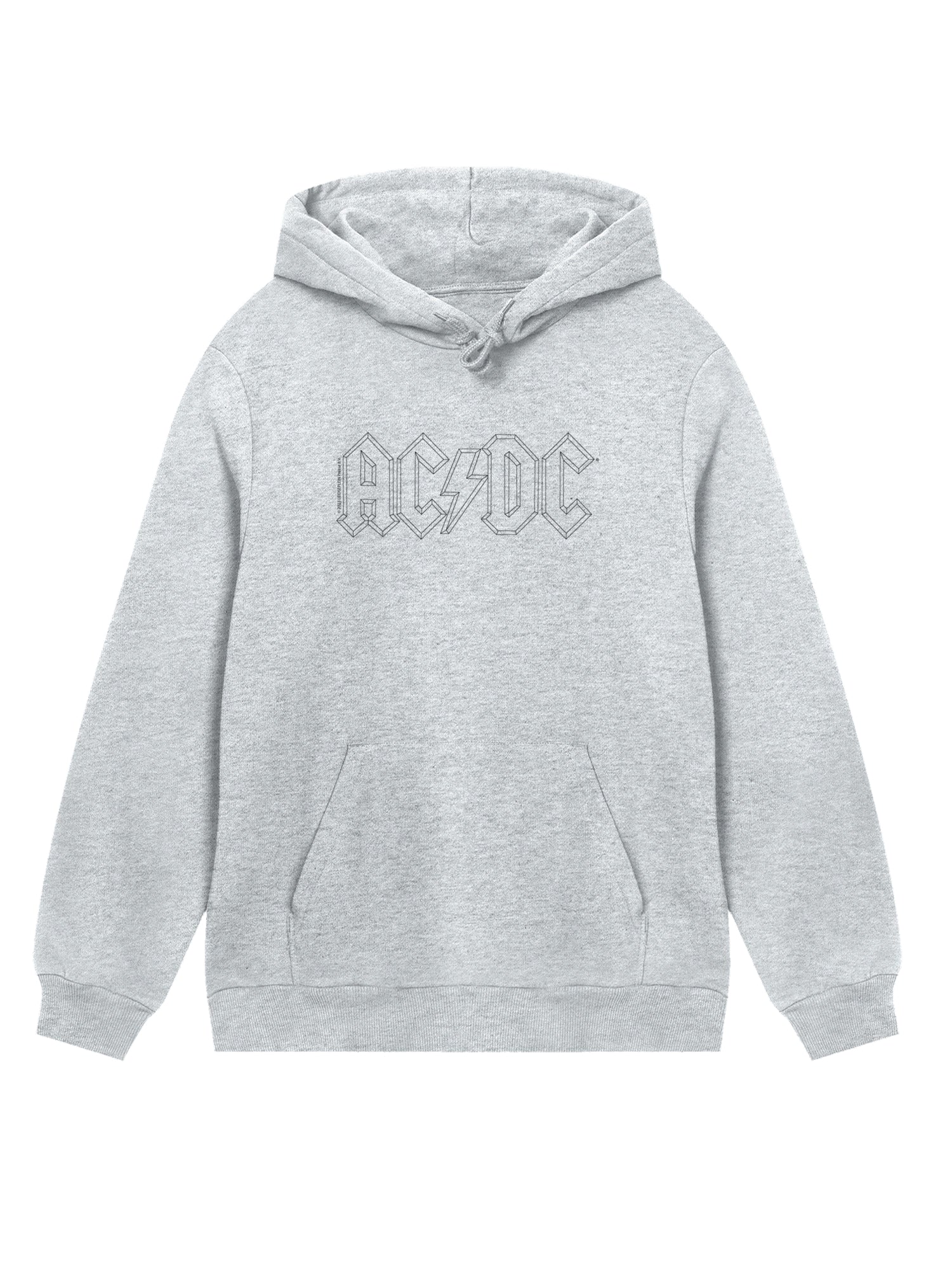 AC / DC Black Outline Logo Organic Hoodie