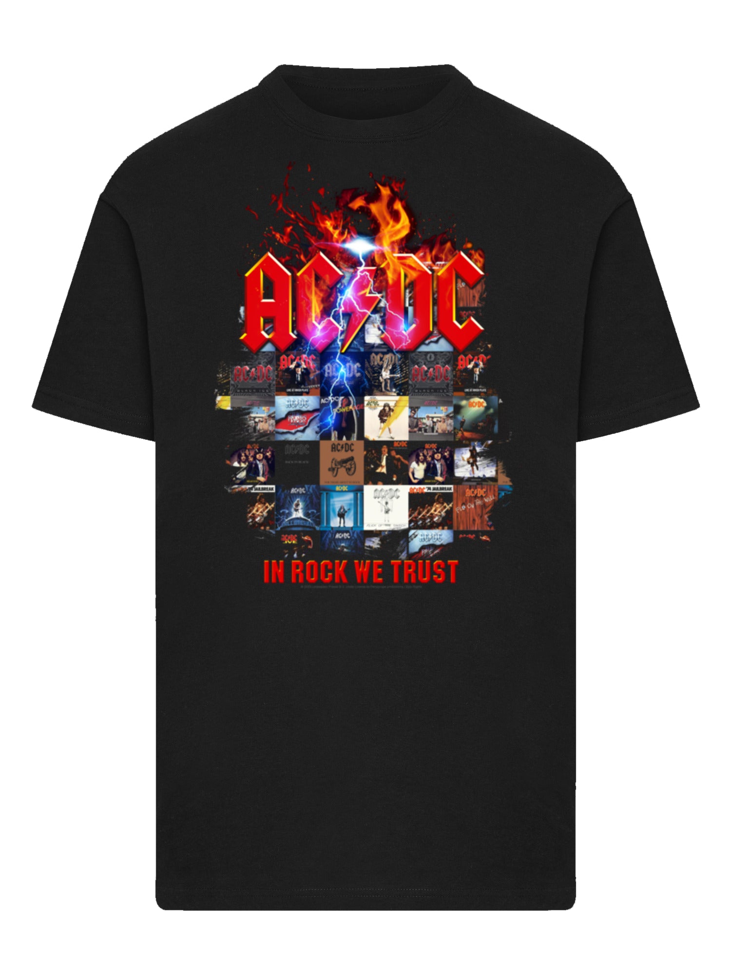 AC/DC In Rock We Trust Album Covers Men's T-Shirt