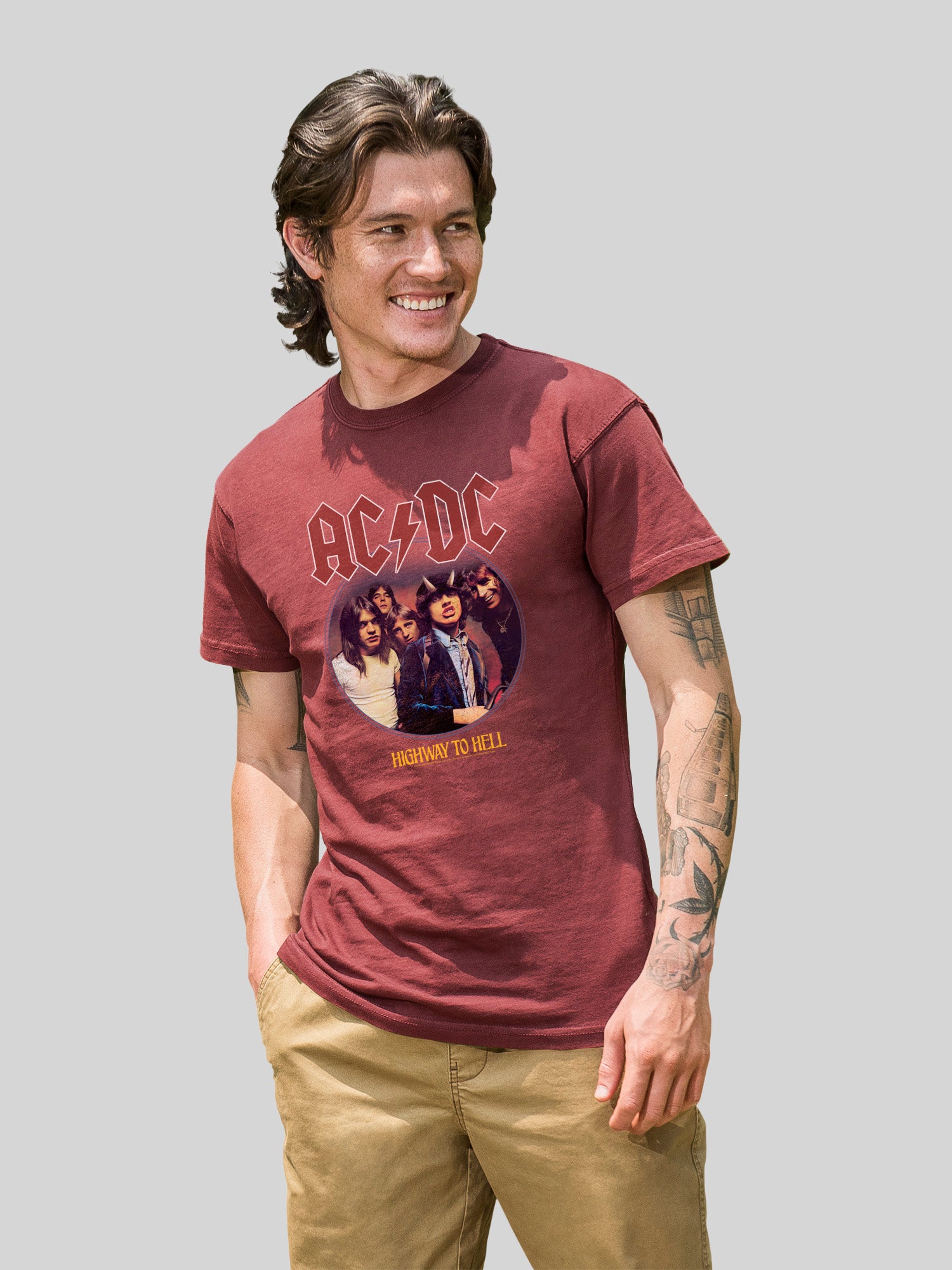 AC/DC Highway To Hell Circle with Coastal Color Tee