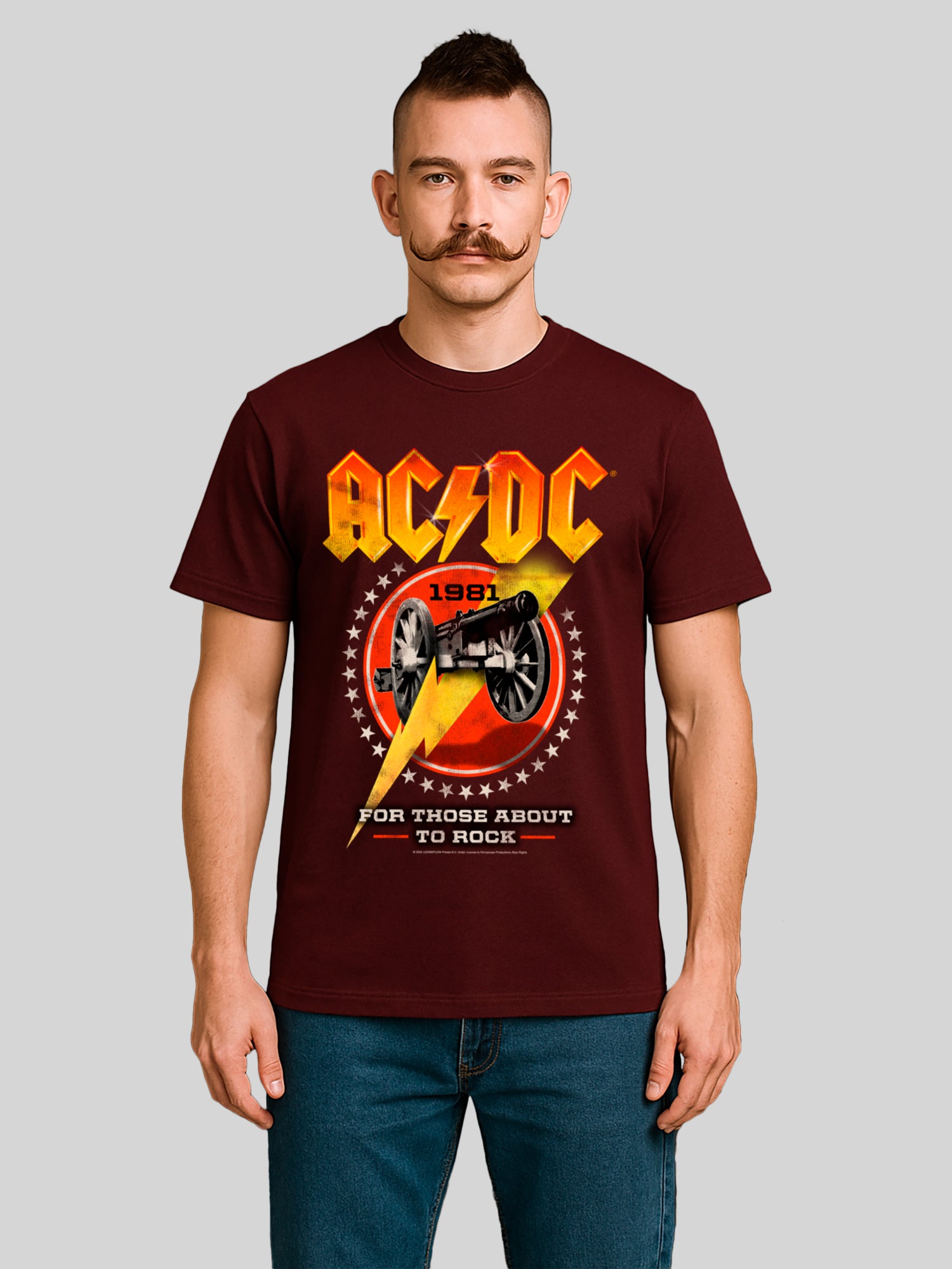 AC / DC pour ceux qui sont sur le point de basculer 1981 T-shirt biologique masculin