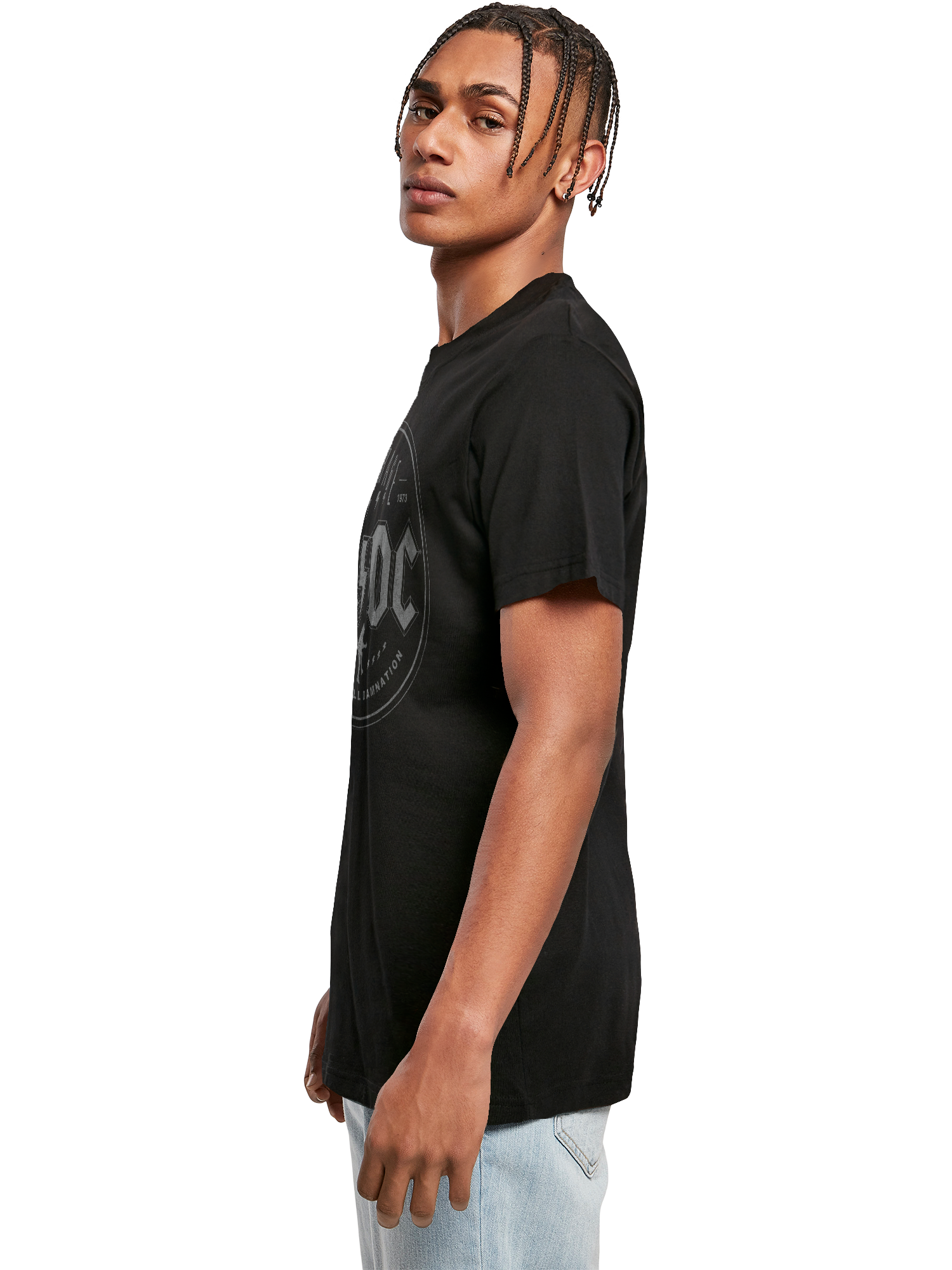 ACDC Rock n Roll Damnation con camiseta redonda de cuello