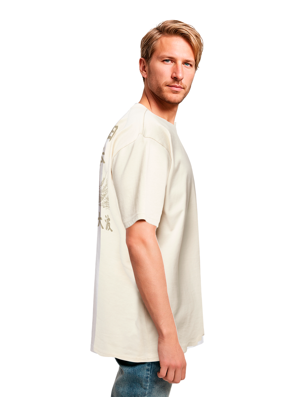 T-shirt surdimensionné lourde Kanagawa Wave