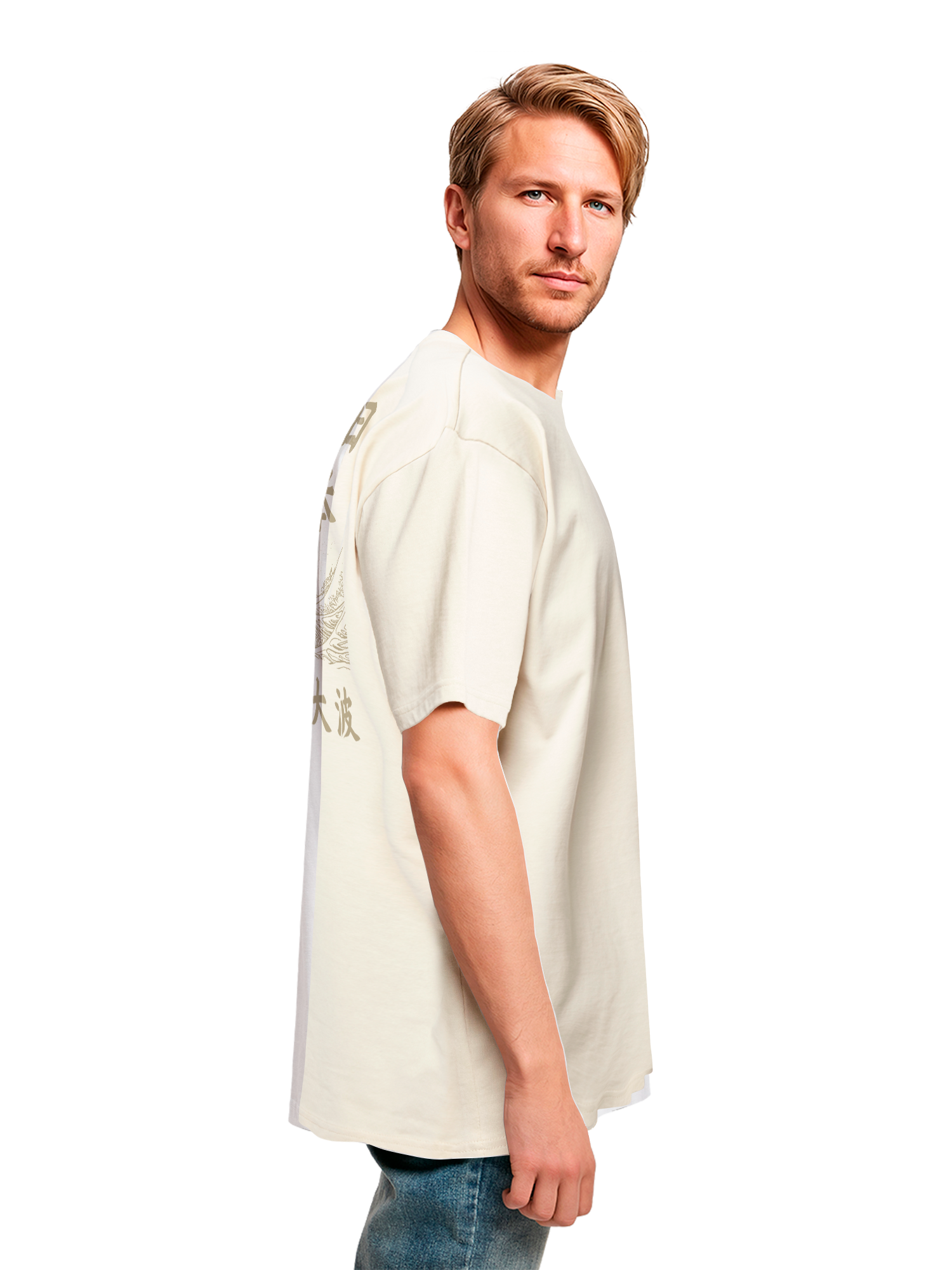 T-shirt surdimensionné lourde Kanagawa Wave