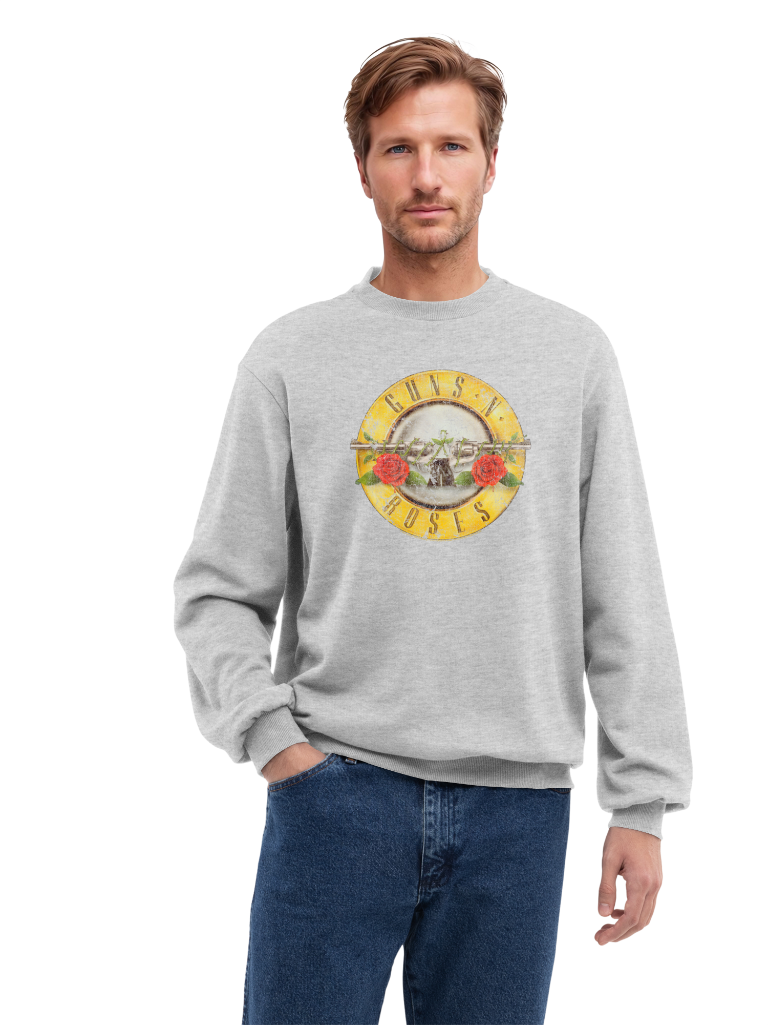 Guns N 'Roses Logotipo de bala Vintage para hombre sudadera regular