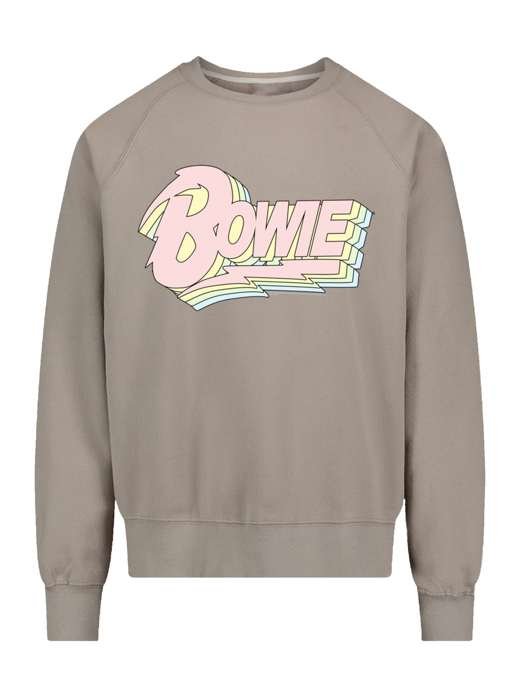 David Bowie Pastel Bowie with Vintage Fleece Raglan Crew
