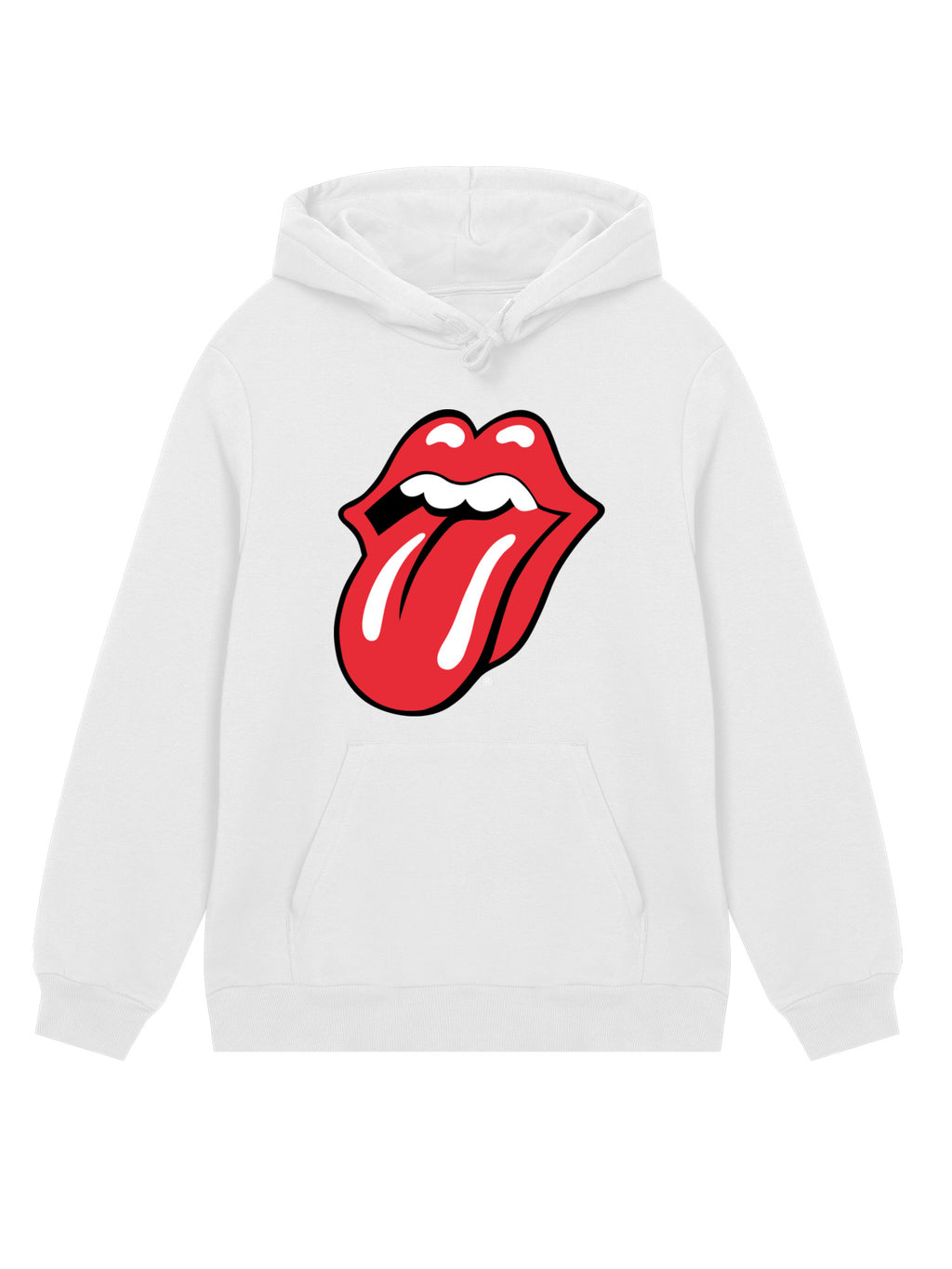 The Rolling Stones Classic Tongue Blk con Blanks verdaderos | Sudadera con capucha regular para hombres