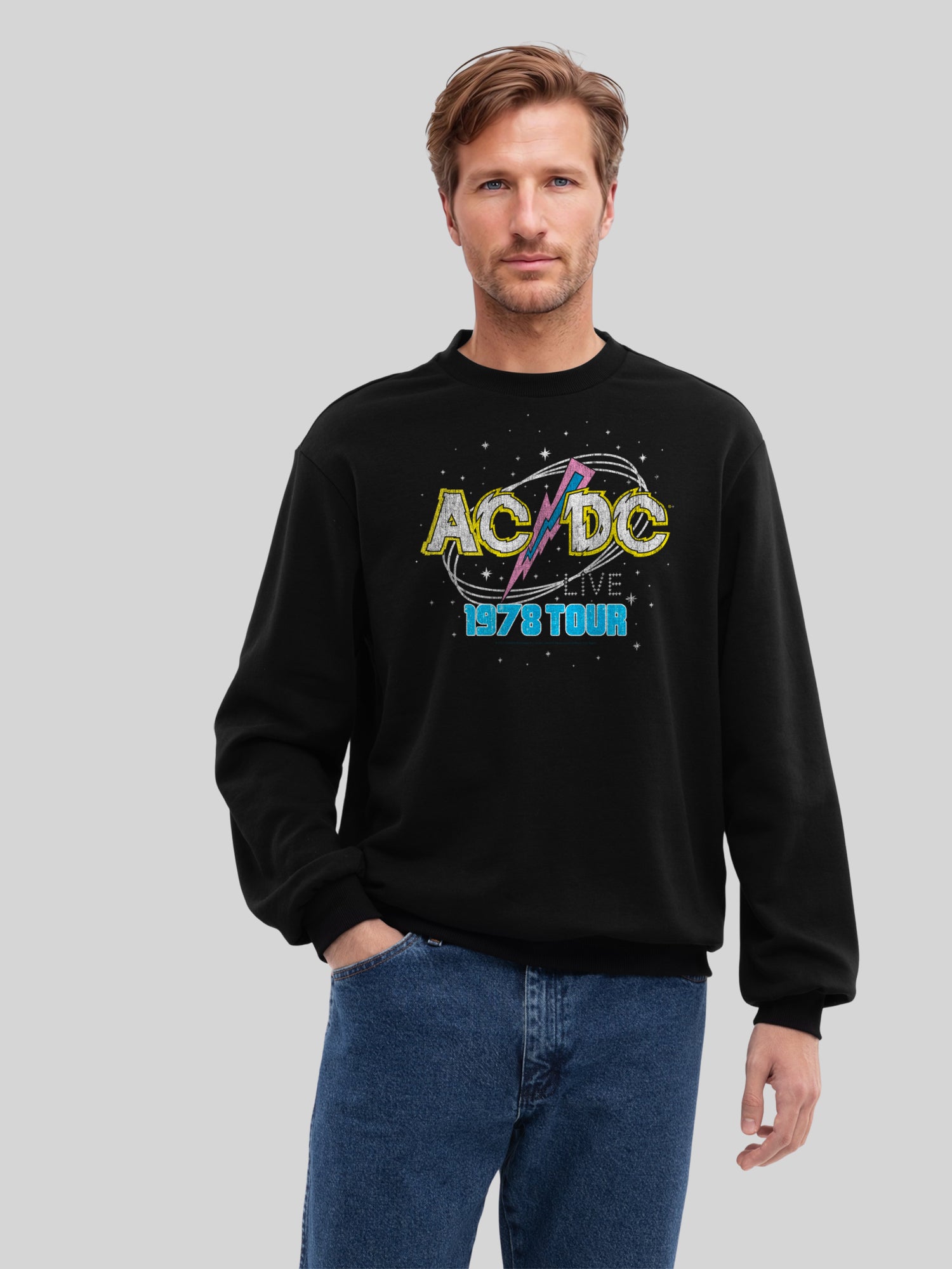 ACDC 1981 Visite en direct avec True Blanks | Pull régulier pour hommes