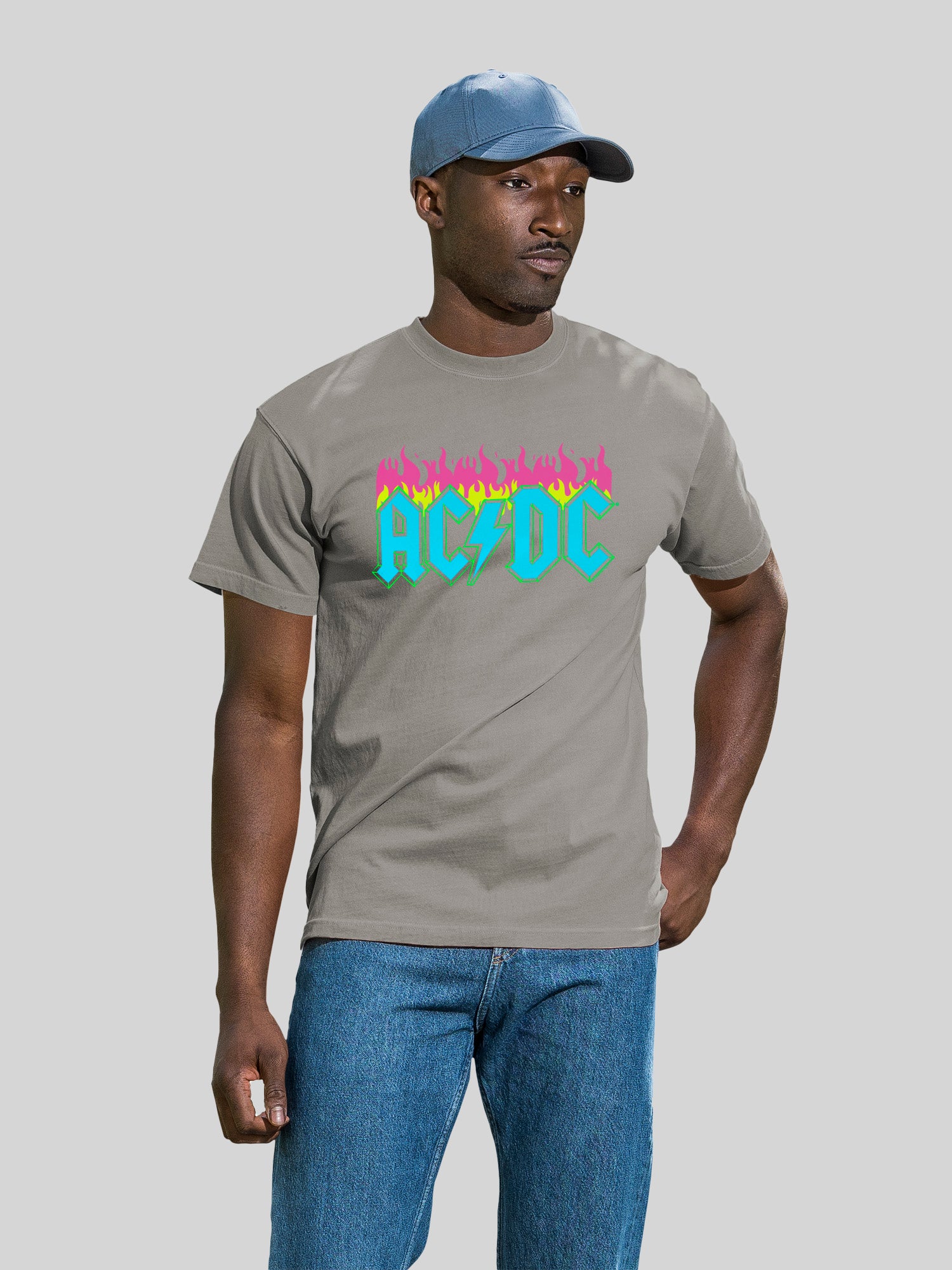 AC/DC Neon Flames with Coastal Color Tee