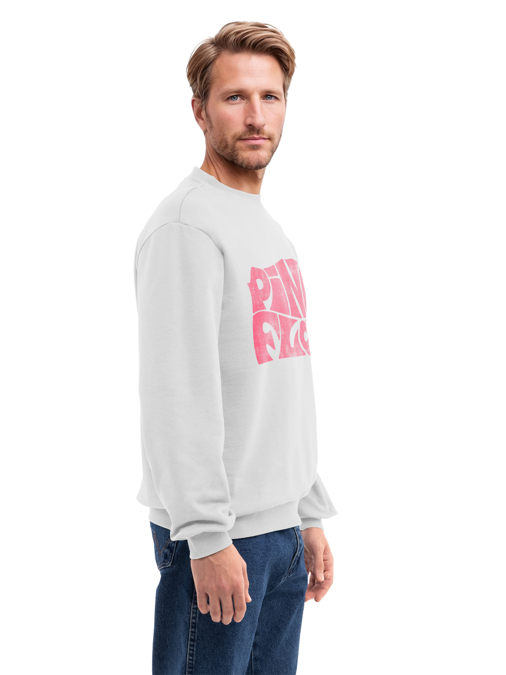 Pink Floyd Retro Logo Navy Men's Organic Sweatshirt