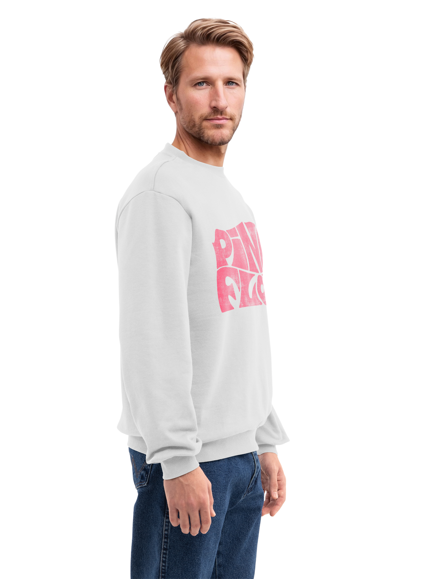 Pink Floyd Retro Logo Navy Men's Organic Sweatshirt