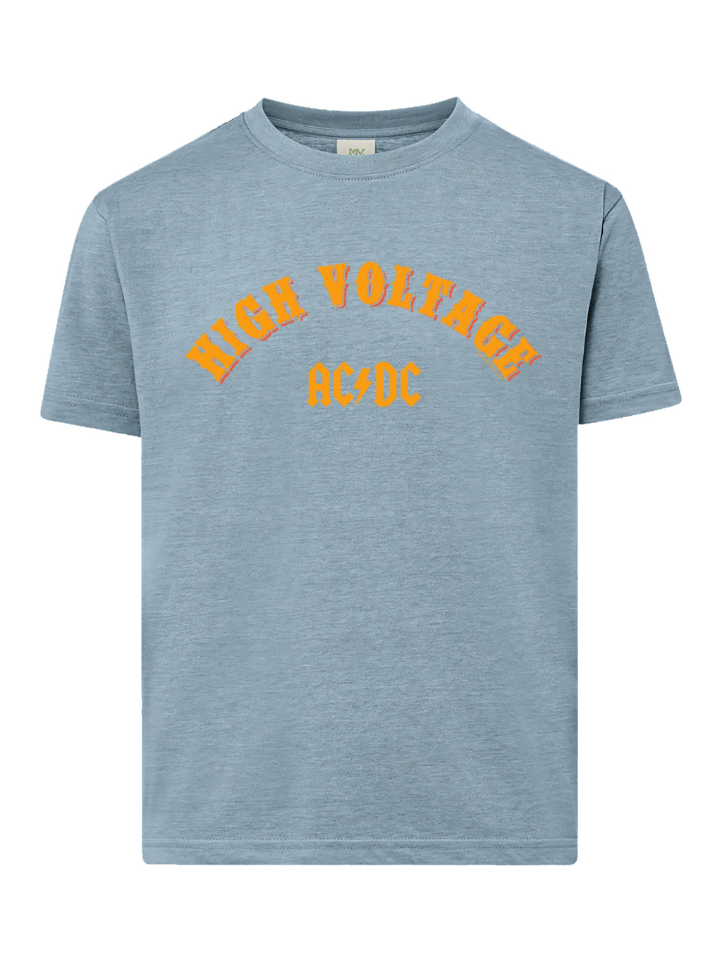 Colegiato de alto voltaje de AC/DC con camiseta de amigo juvenil