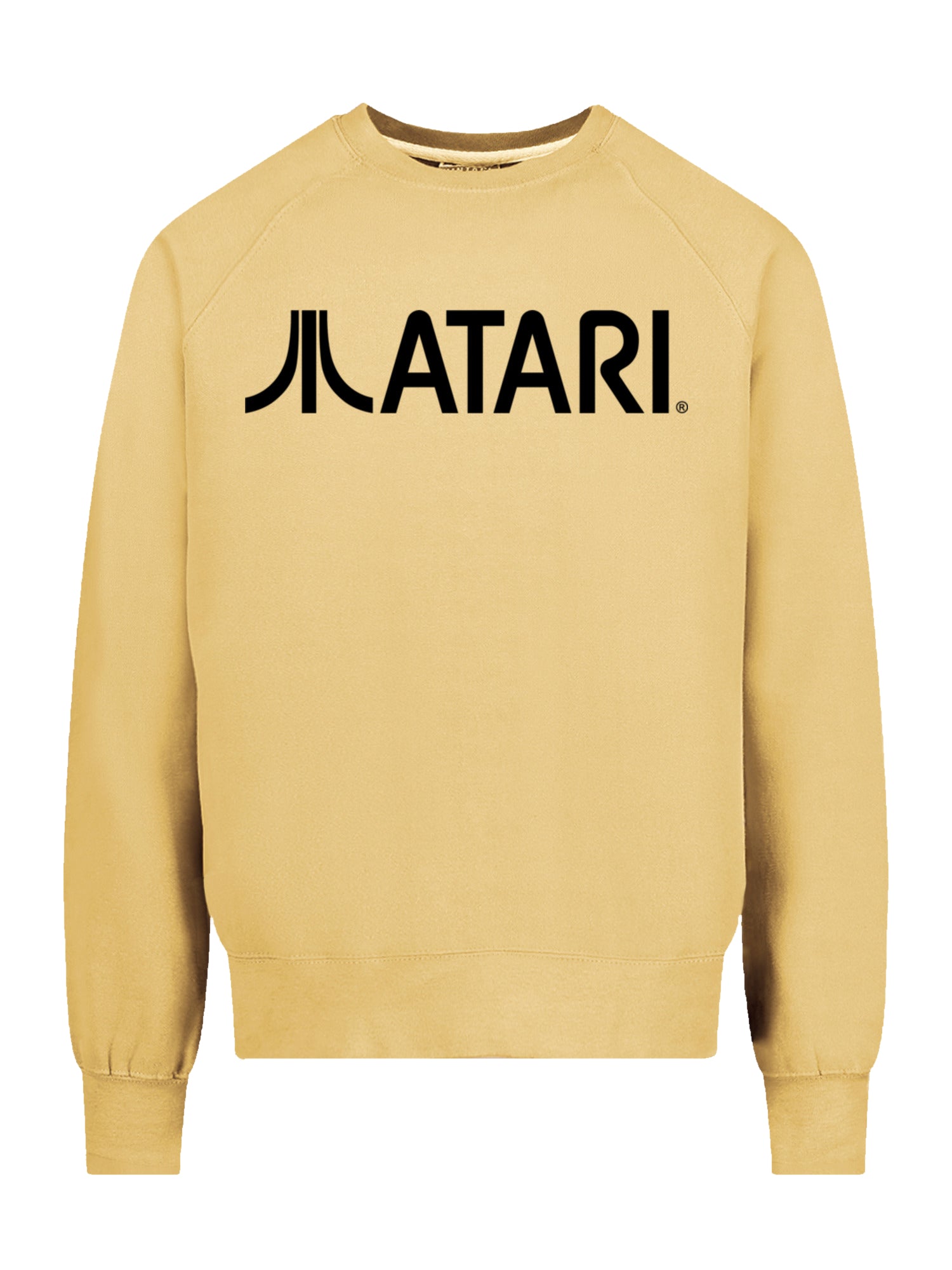 Logotipo de Atari Games Black Retro Gaming Horizontal con Vintage Fleece Raglan Crew