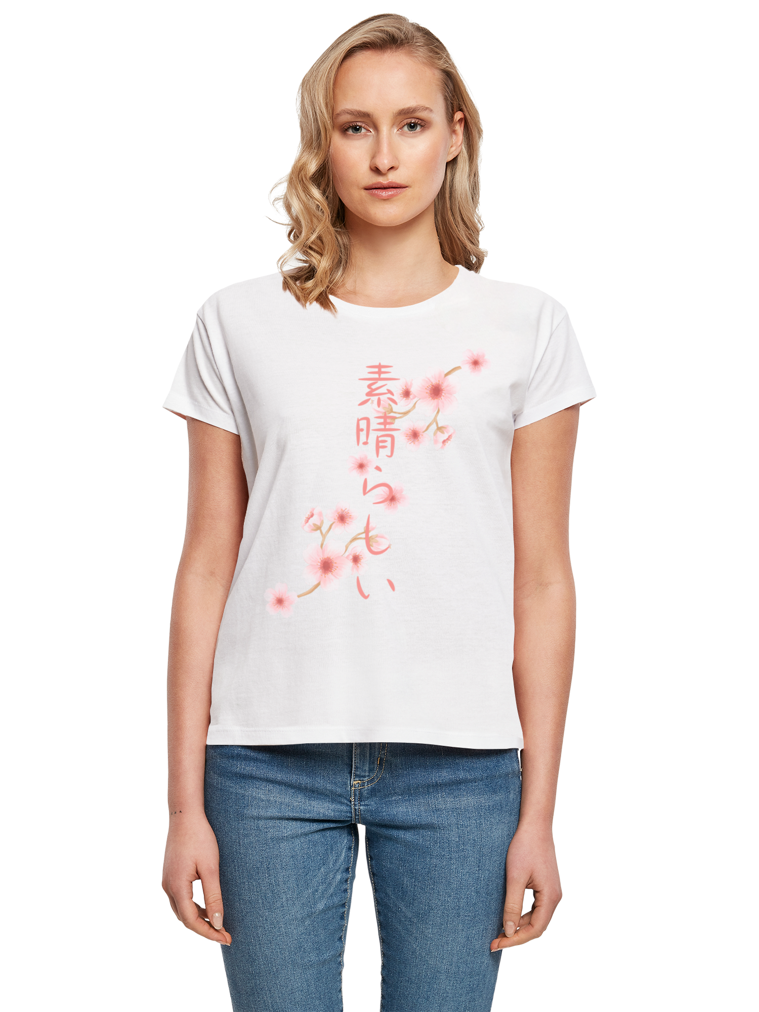Kirschblüten Asien Ladies Box T-Shirt