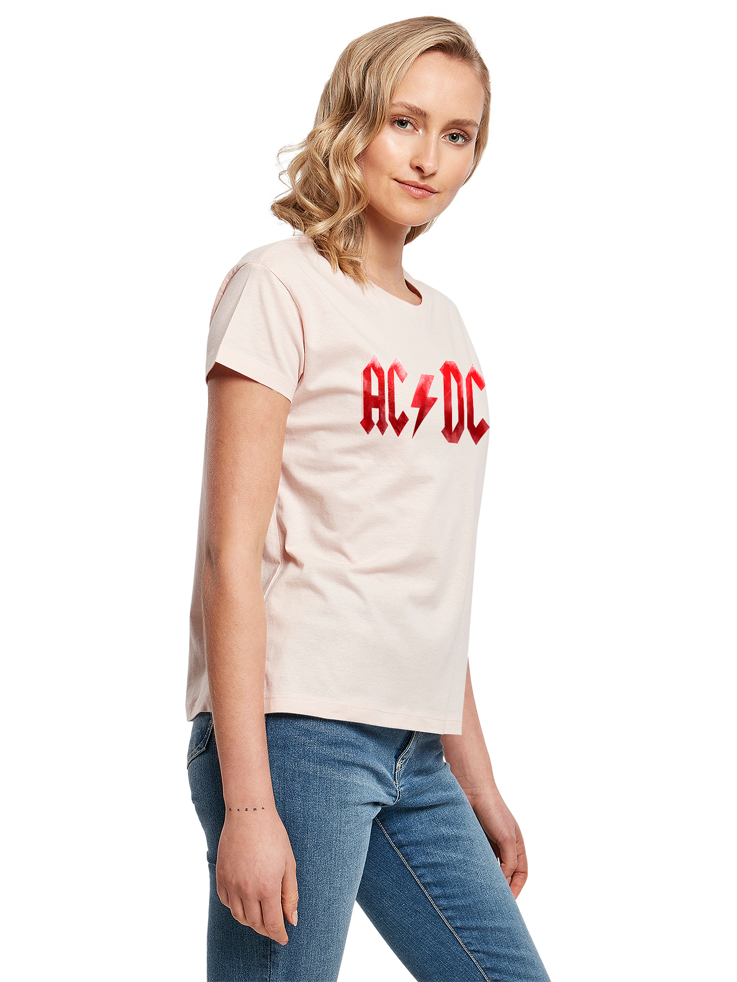 ACDC Red Ice Logo Ladies Box Tee