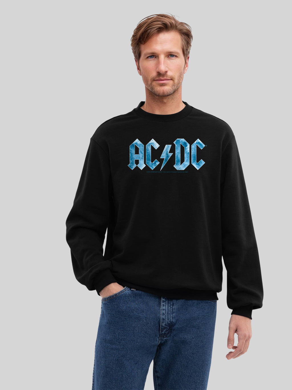 ACDC Blue Ice Logo Herren Sweatshirt