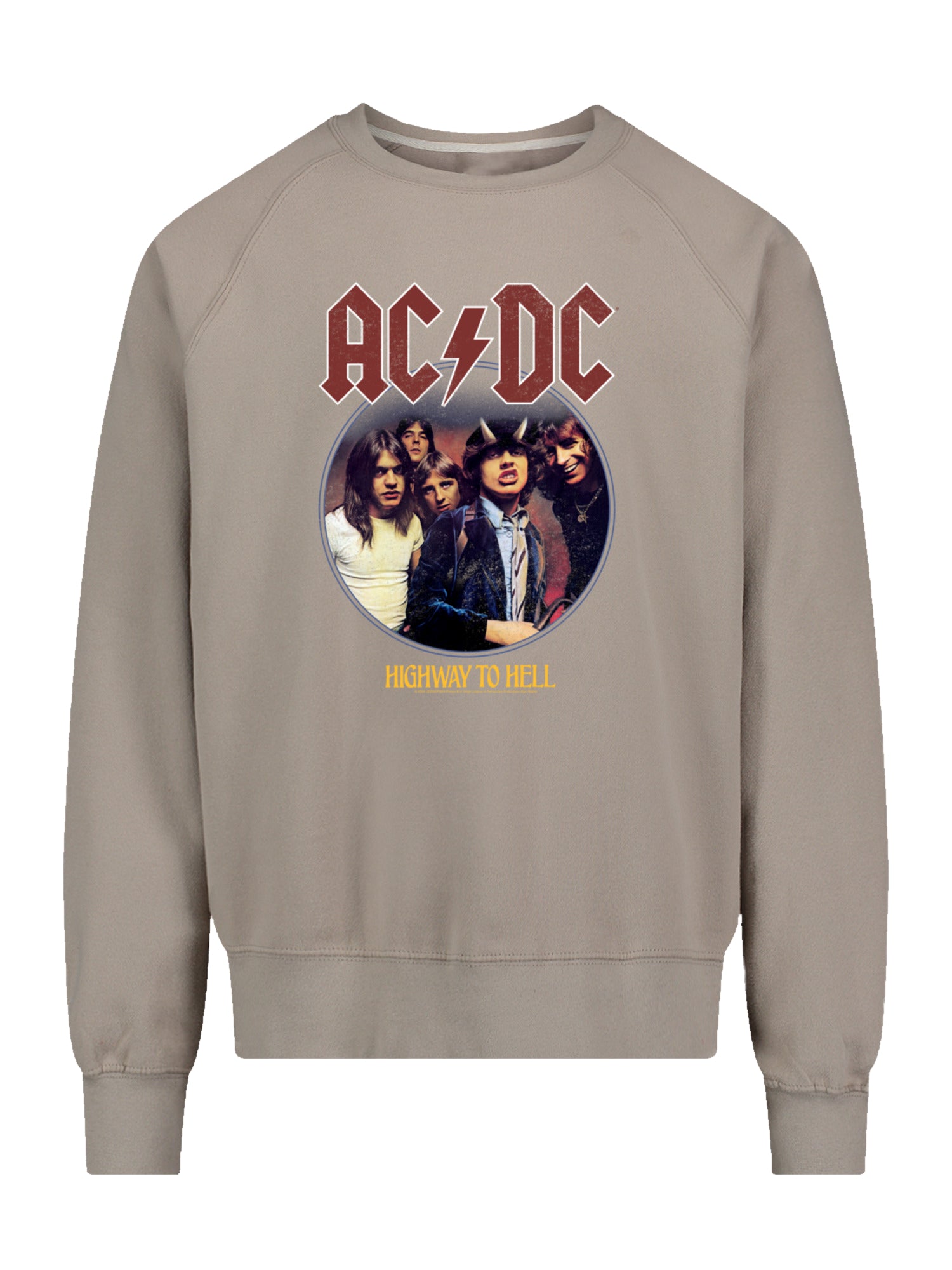 AC/DC Highway To Hell Circle with Vintage Fleece Raglan Crew