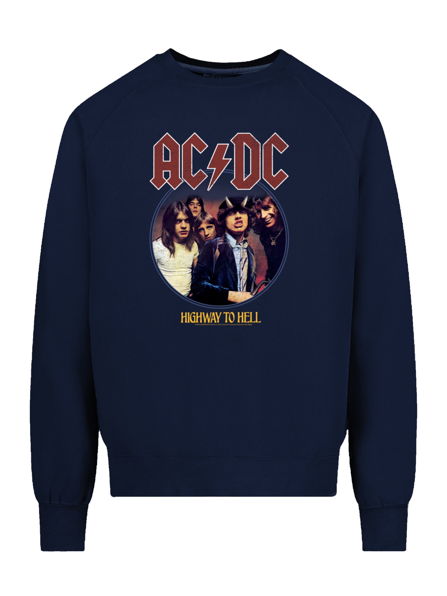 AC/DC Highway To Hell Circle with Vintage Fleece Raglan Crew