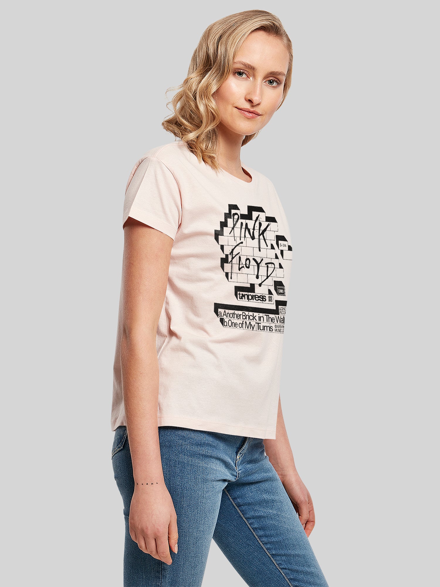 Pink Floyd Another Brick In The Wall Cover with Ladies Box Tee