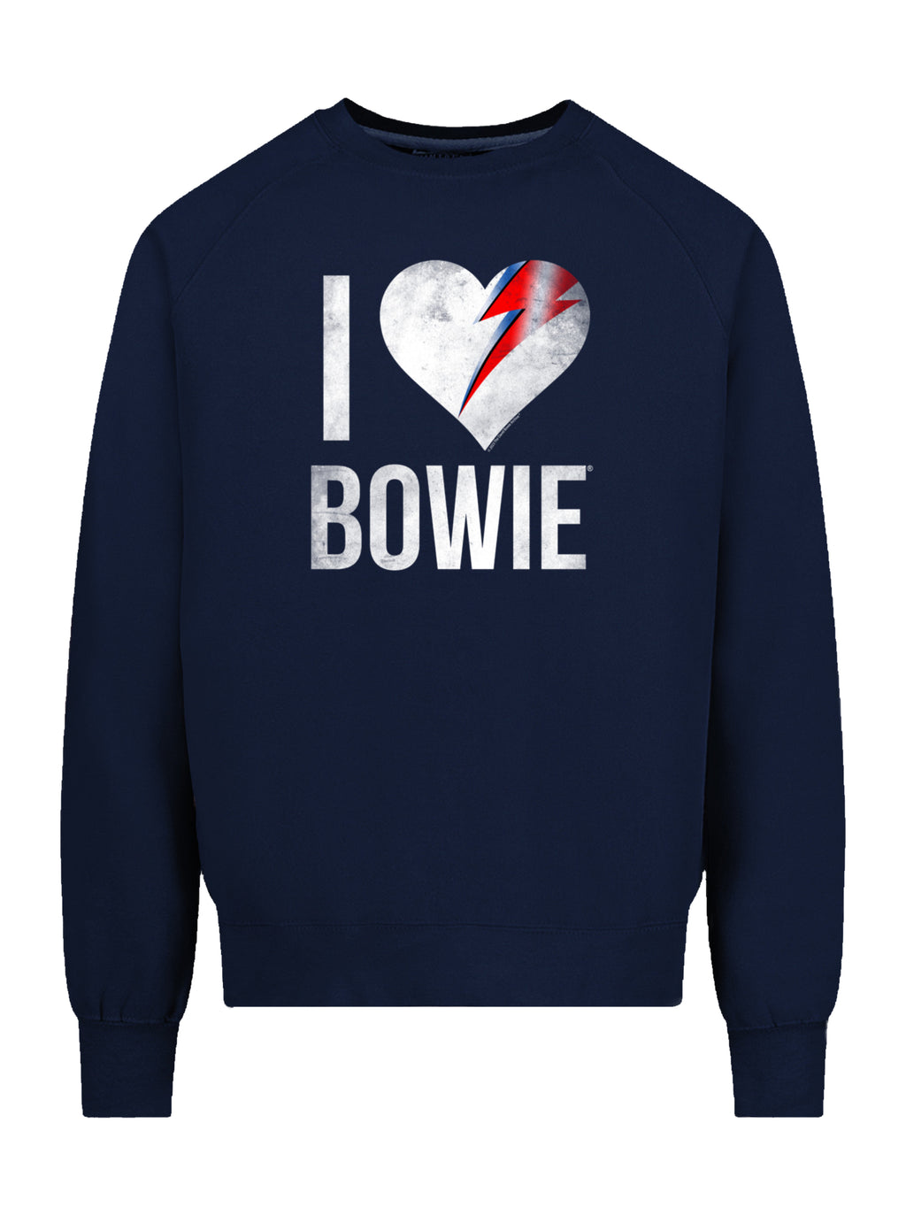 David Bowie Amo a Bowie con la tripulación vintage de raglán de lana