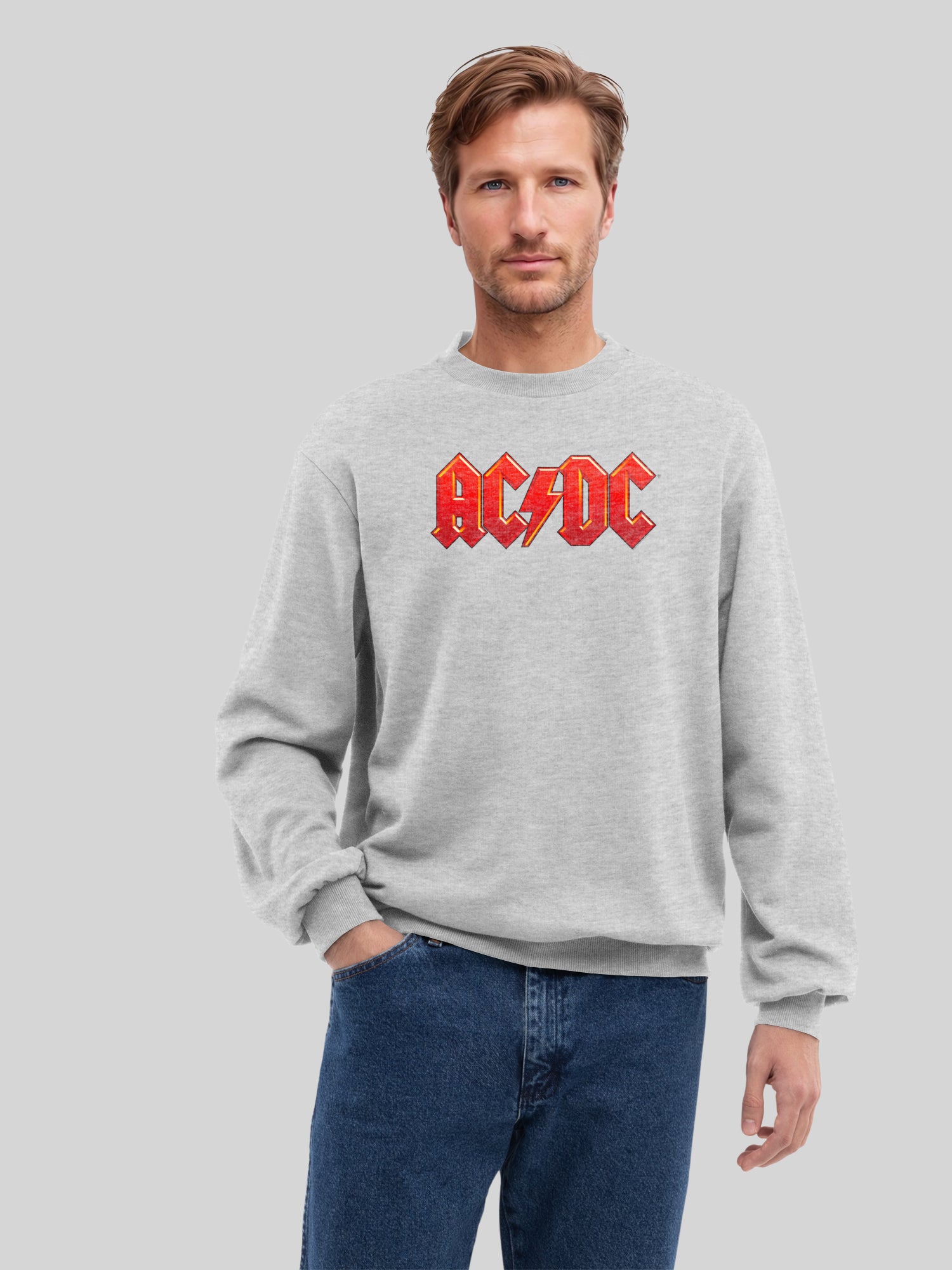 ACDC Dunkelrotes Logo Herren Sweatshirt