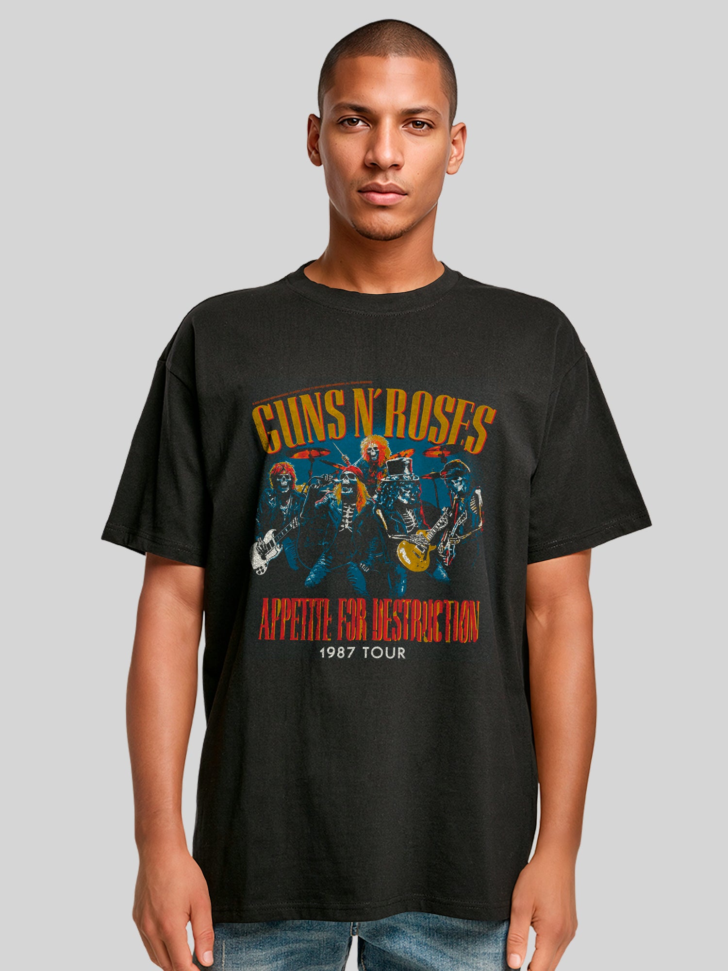 Guns N 'Roses 1987 Tour Vintage | T-shirt surdimensionné lourd