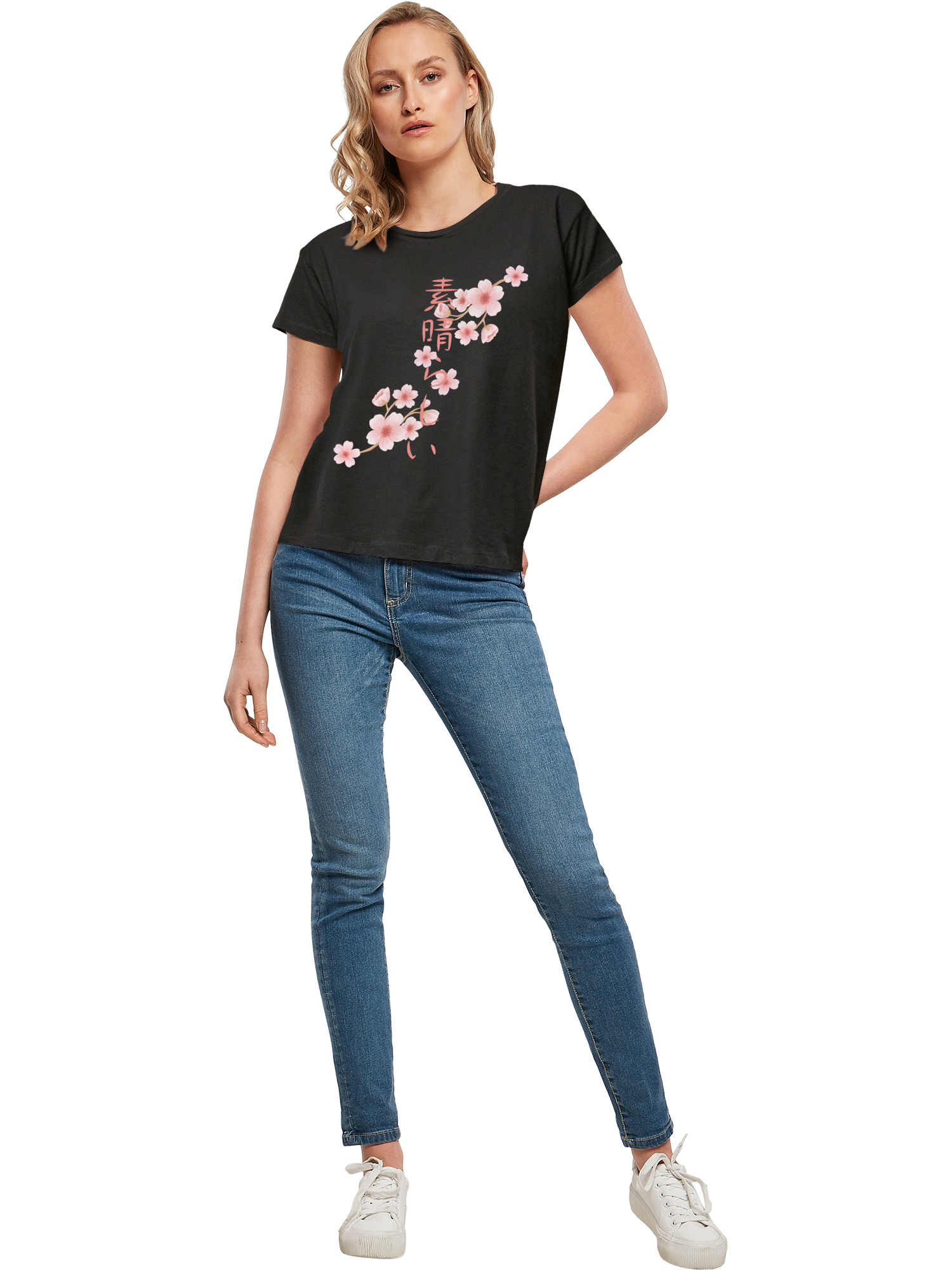 Kirschblüten Asien Ladies Box T-Shirt