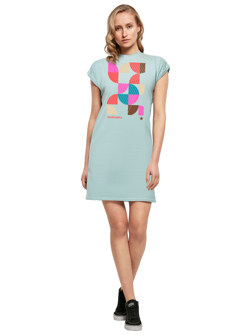 Abstrakt dames t-shirt robe t-shirt