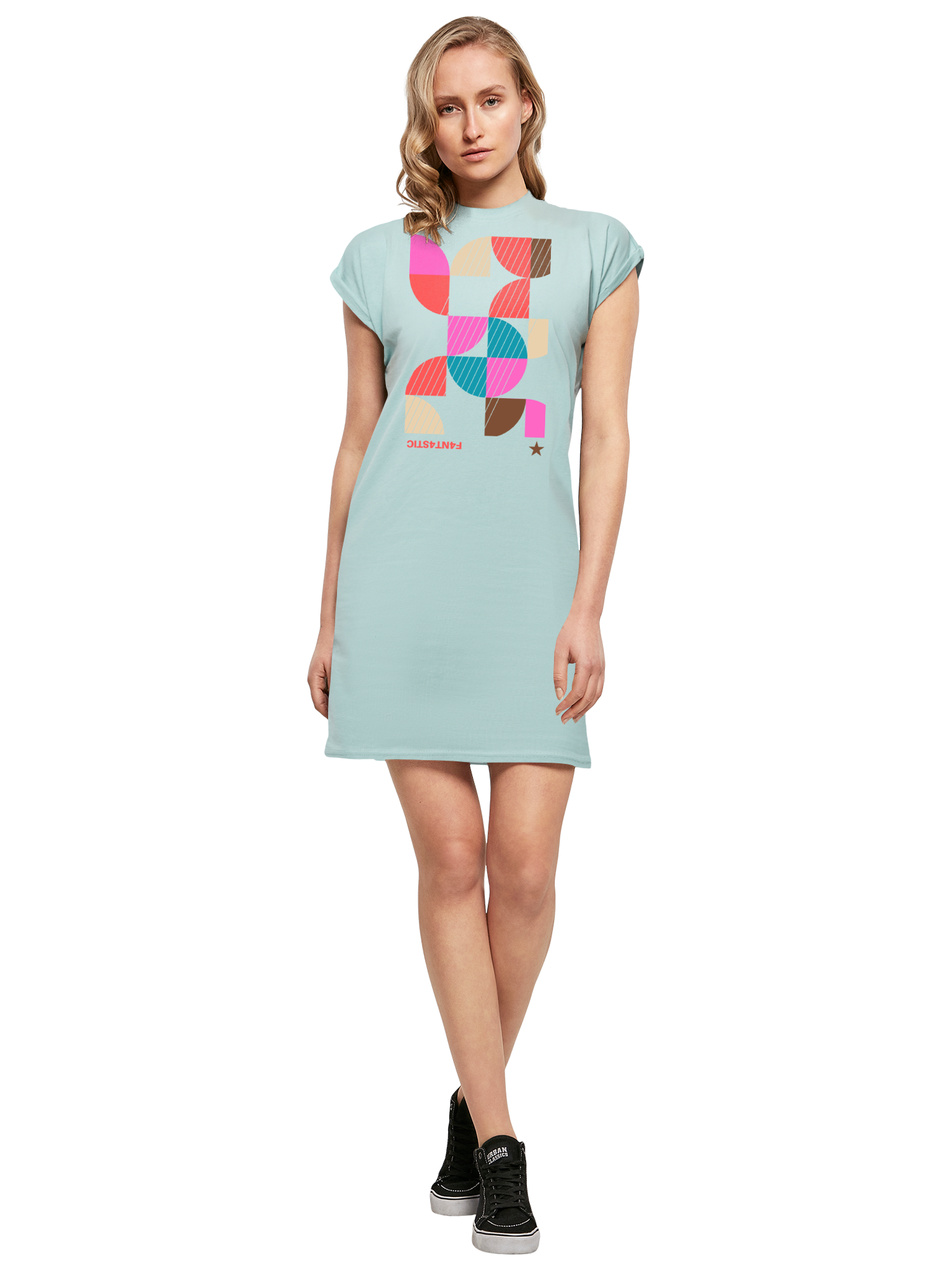 Abstrakt dames t-shirt robe t-shirt