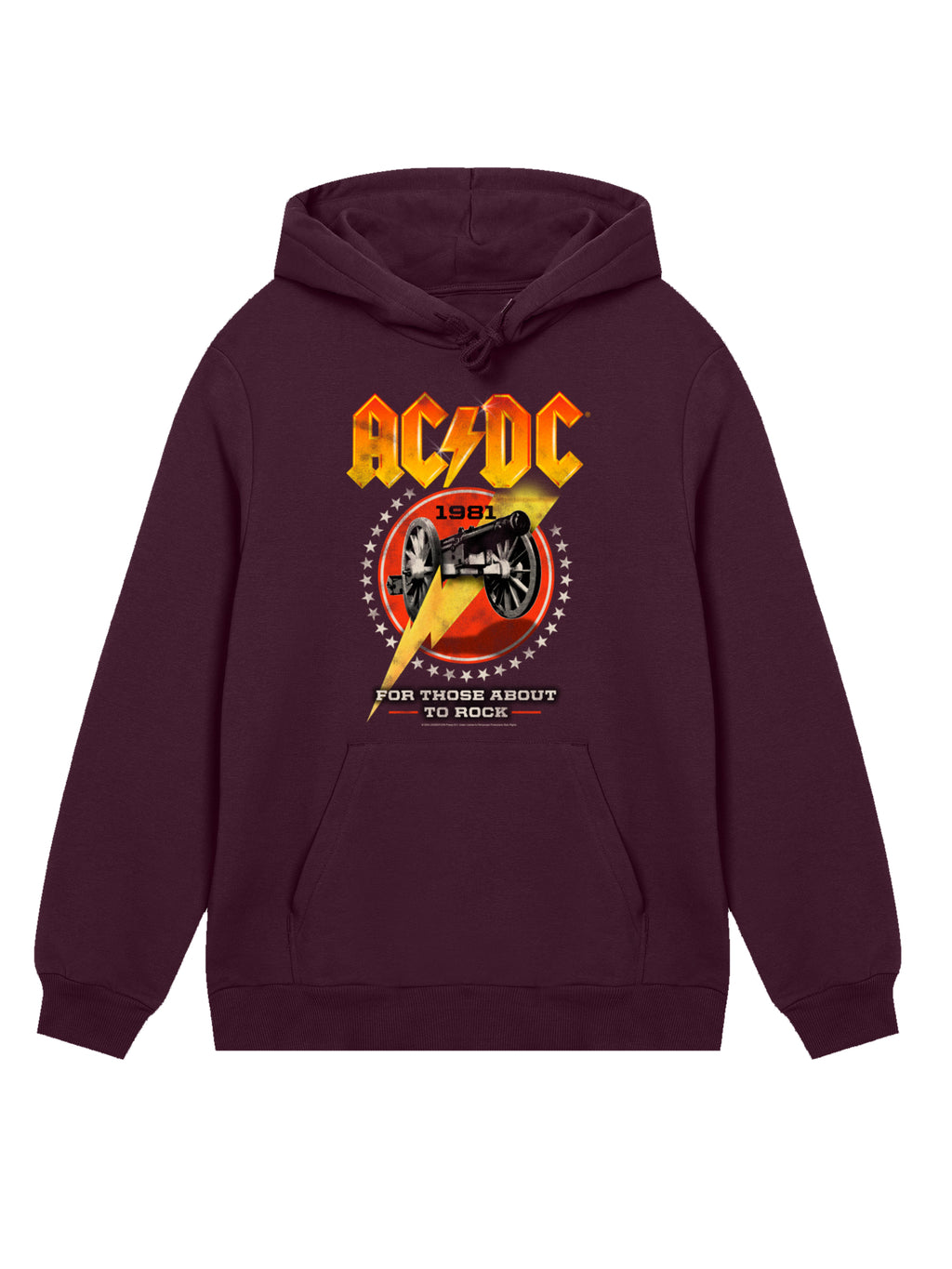 AC / DC pour ceux qui sont sur le point de basculer 1981 à sweat à capuche organique masculin