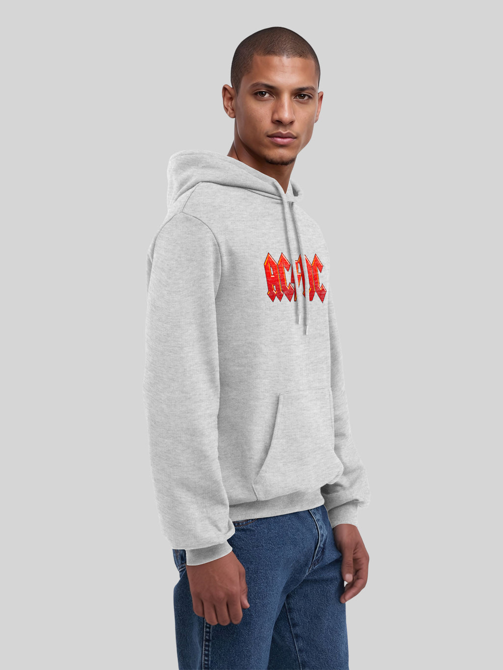 ACDC Dunkelrotes Logo Herren Hoodie