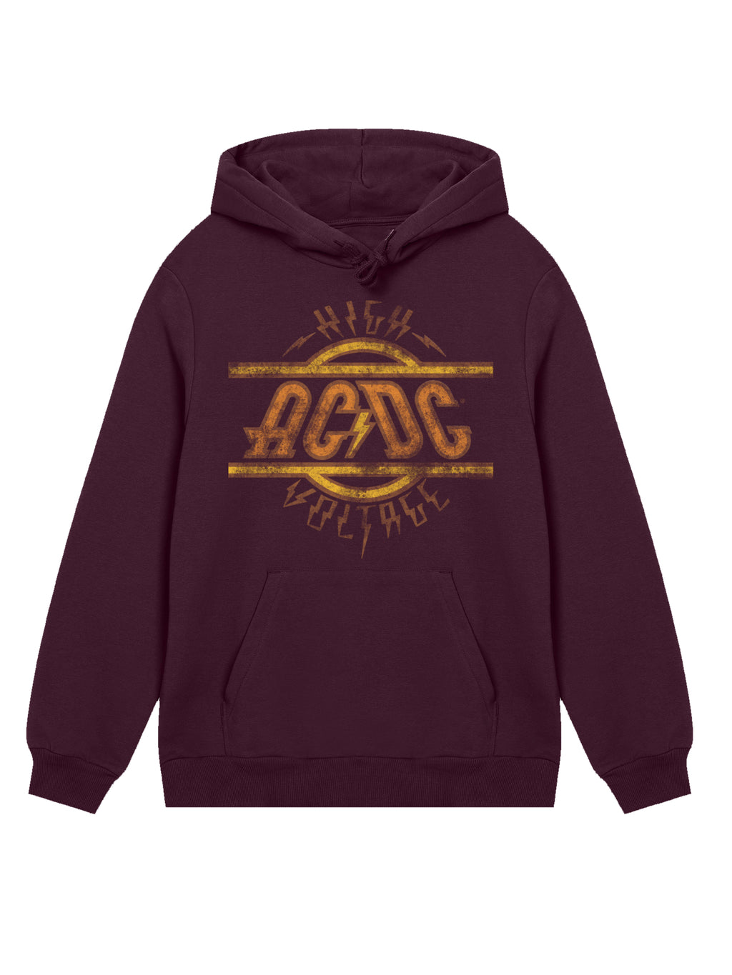 AC / DC Logo haute tension Sweat à capuche organique pour hommes en détresse
