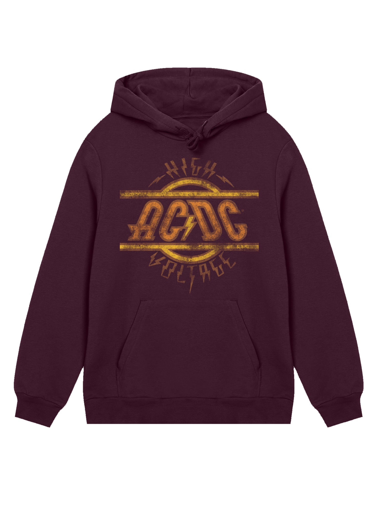 AC / DC Logo haute tension Sweat à capuche organique pour hommes en détresse
