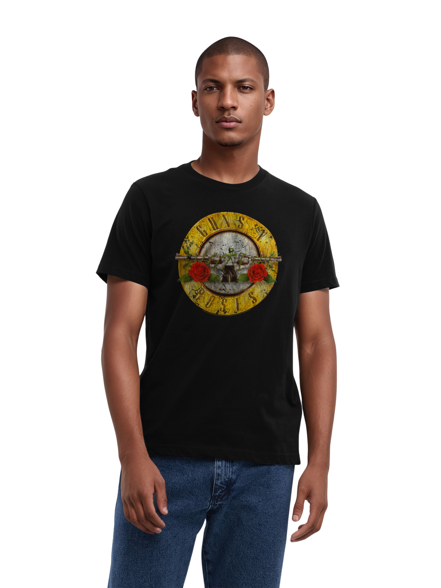 Guns 'n' Roses Vintage Bullet Logo with True Blanks | Mens Regular