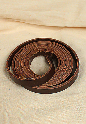 Belt Strap Full-Grain Leather 15 mm Dark Brown