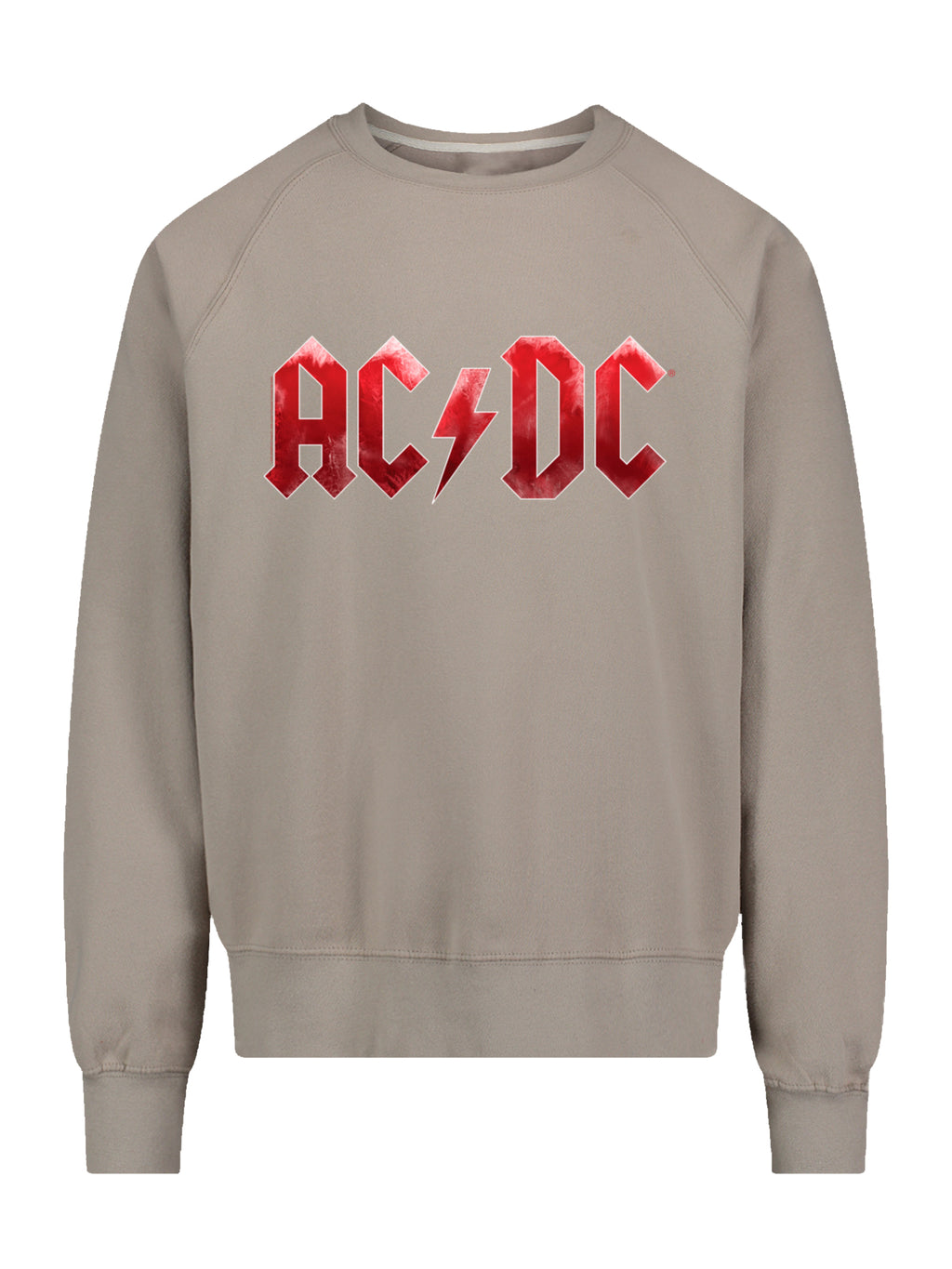 AC/DC Red Ice Logo with Vintage Fleece Raglan Crew
