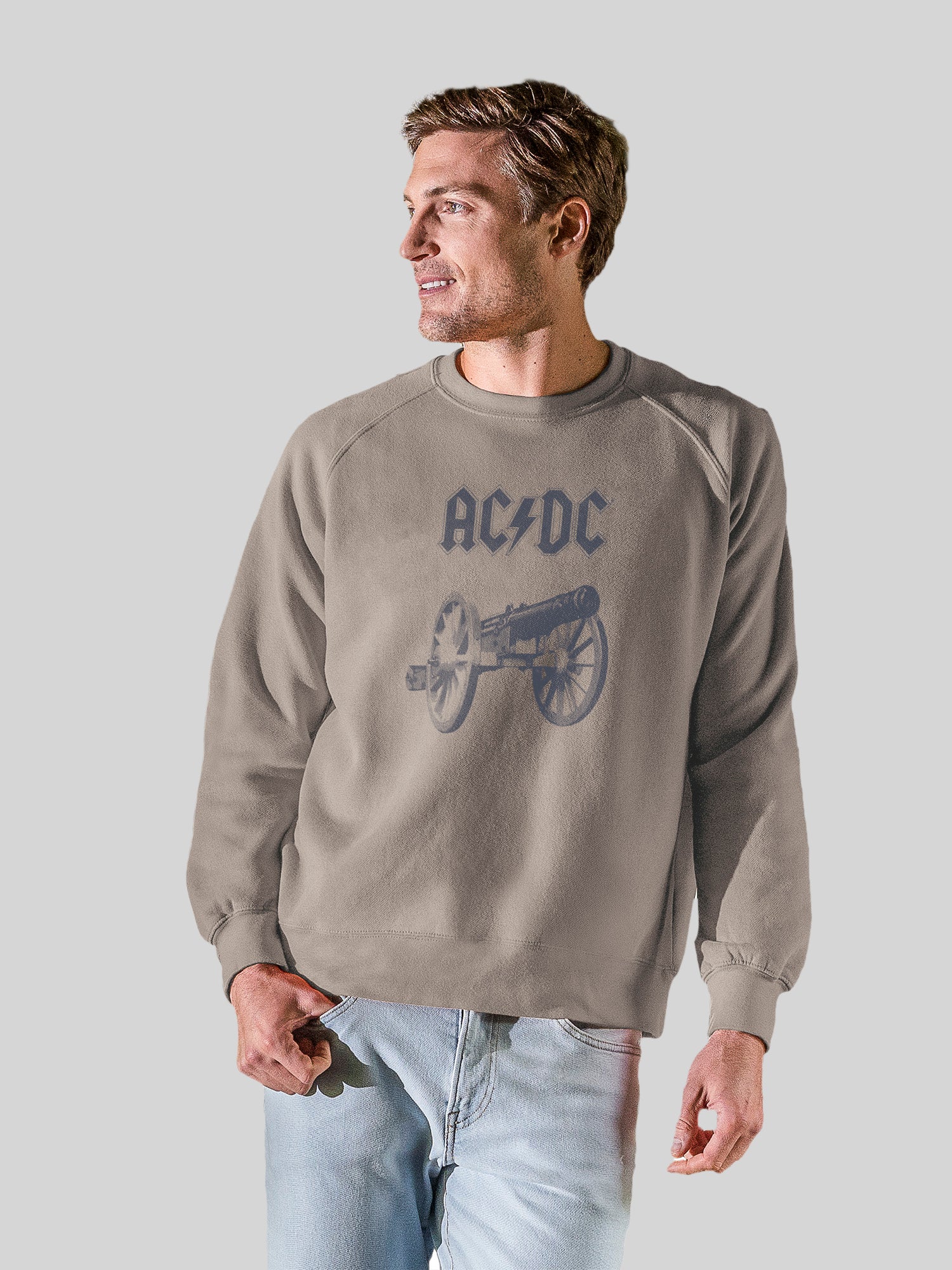ACDC Cannon Tie Dye with Vintage Fleece Raglan Crew