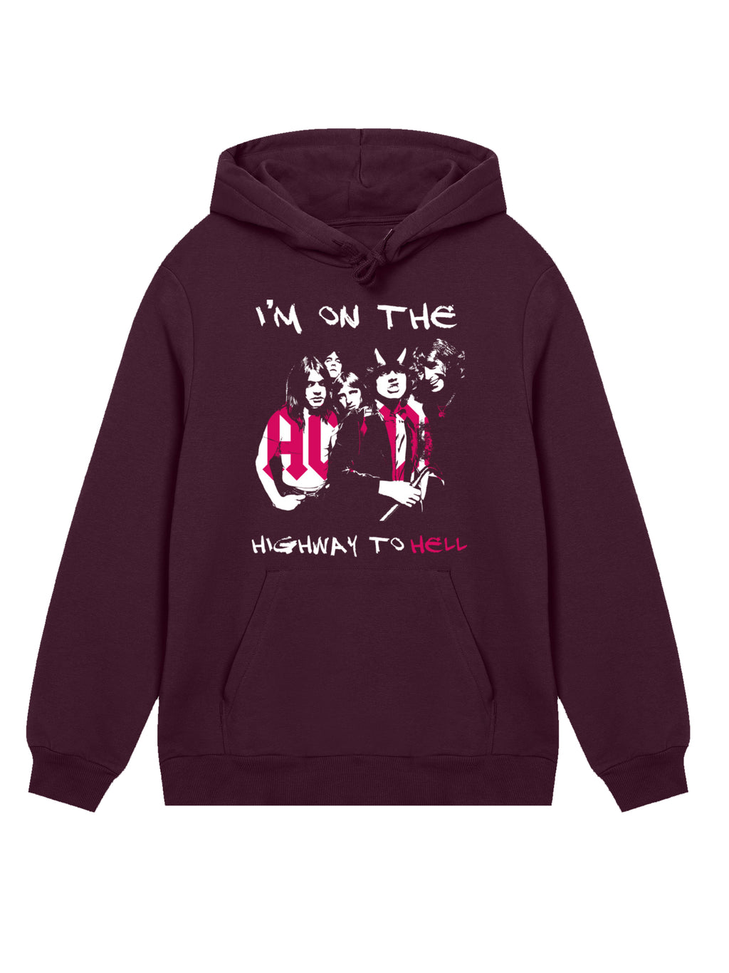 AC / DC Je suis sur l'autoroute à l'enfer à sweat à capuche organique pour hommes