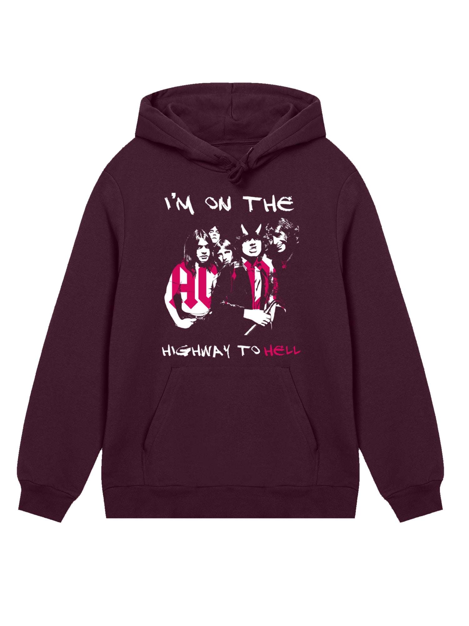 AC / DC Je suis sur l'autoroute à l'enfer à sweat à capuche organique pour hommes
