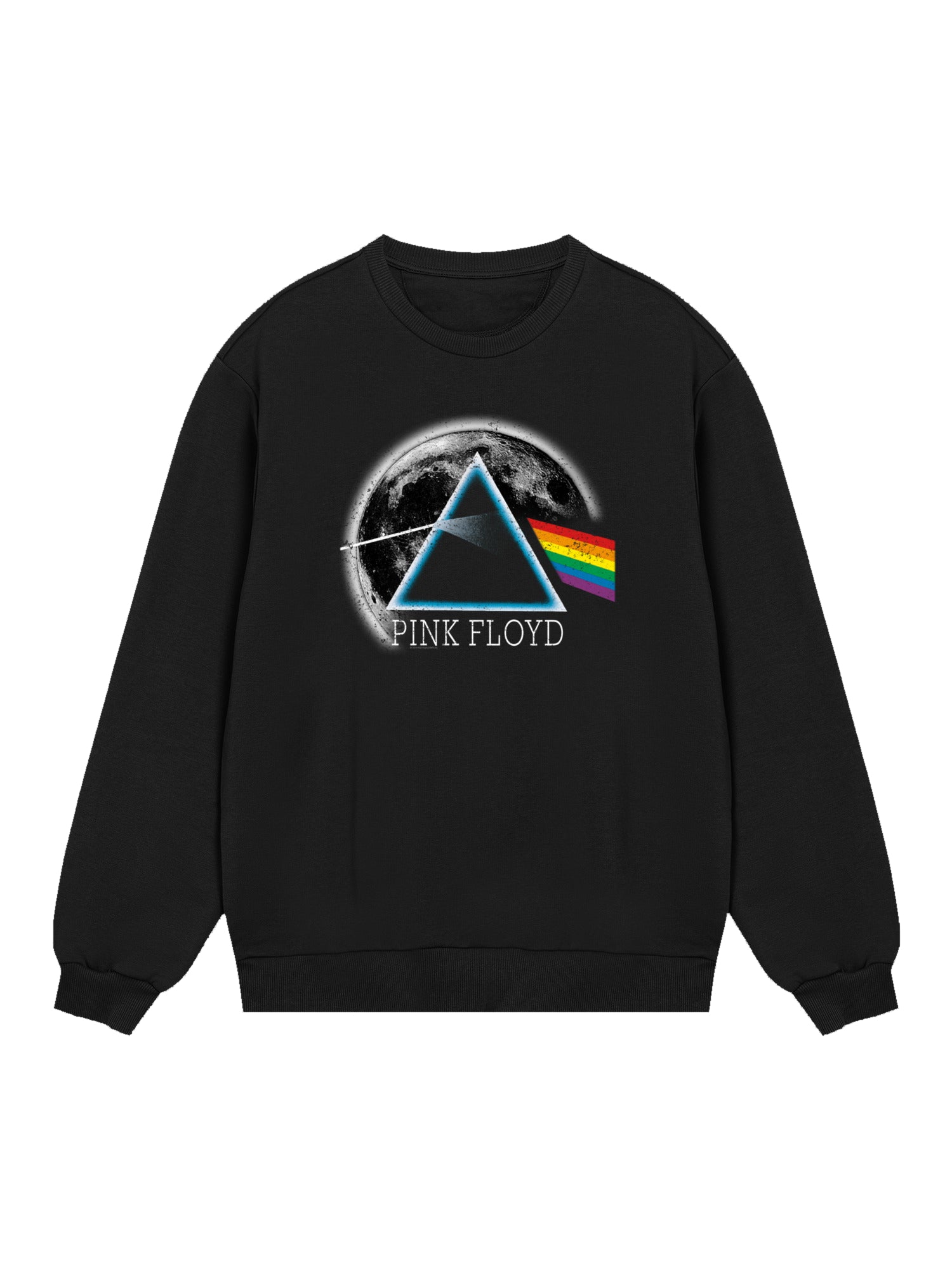 Pink Floyd Dark Side of The Moon Distressed Moon with True Blanks | Mens Regular Sweater