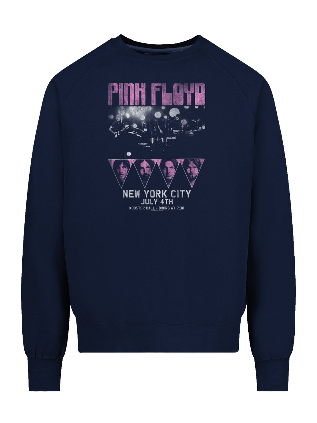 Pink-floyd-tour-nyc con tripulación vintage de raglan