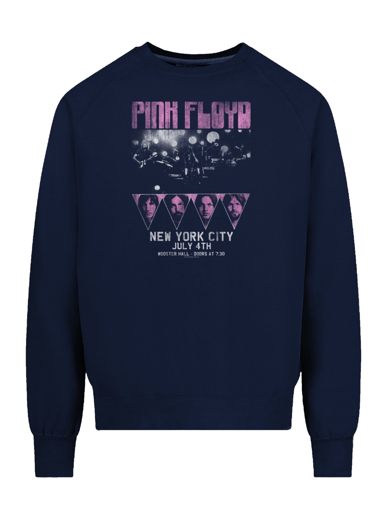 Pink-floyd-tour-nyc con tripulación vintage de raglan