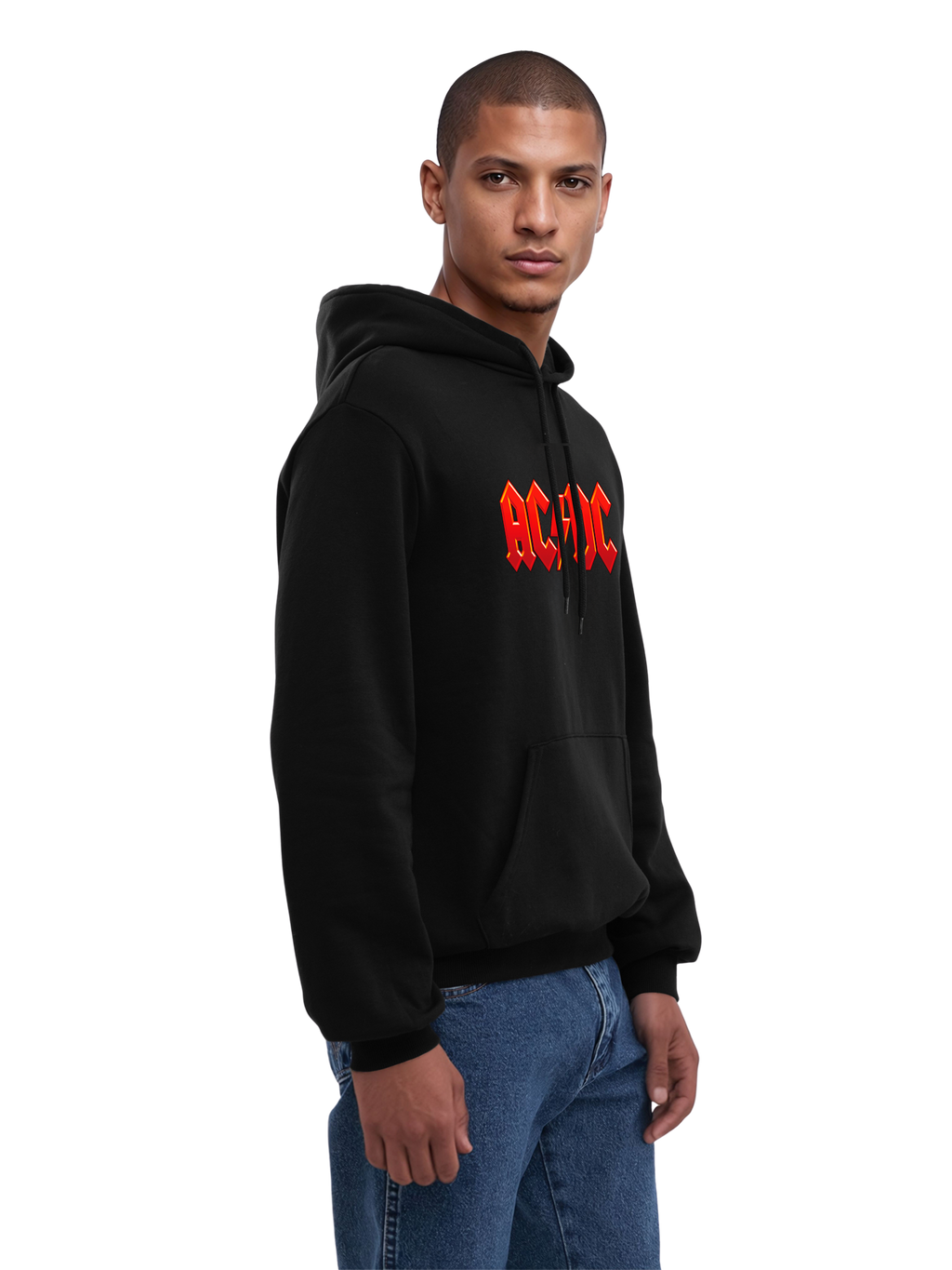 ACDC Dunkelrotes Logo Herren Hoodie