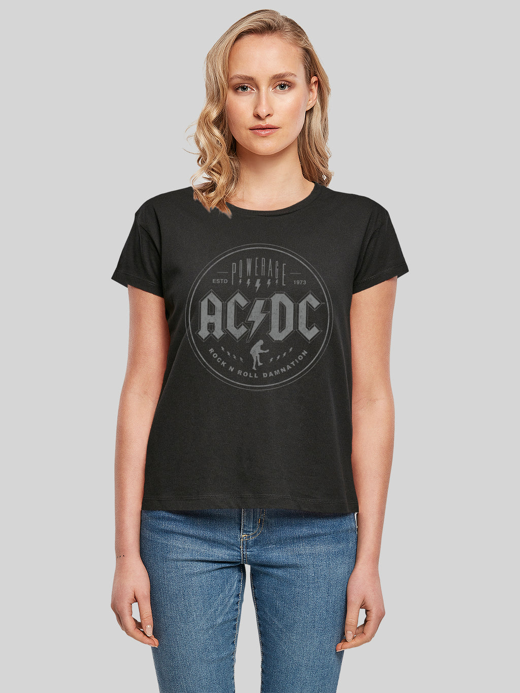ACDC Rock n Roll Damnation with Ladies Box Tee