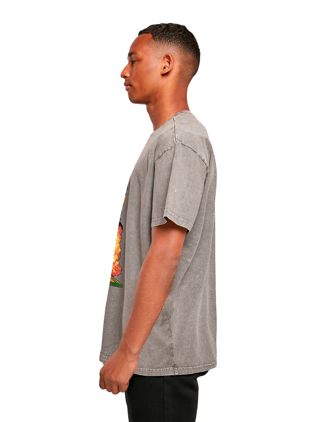 Missile Command Hanger Atari Retro Gaming with Acid Washed Heavy Oversize Tee