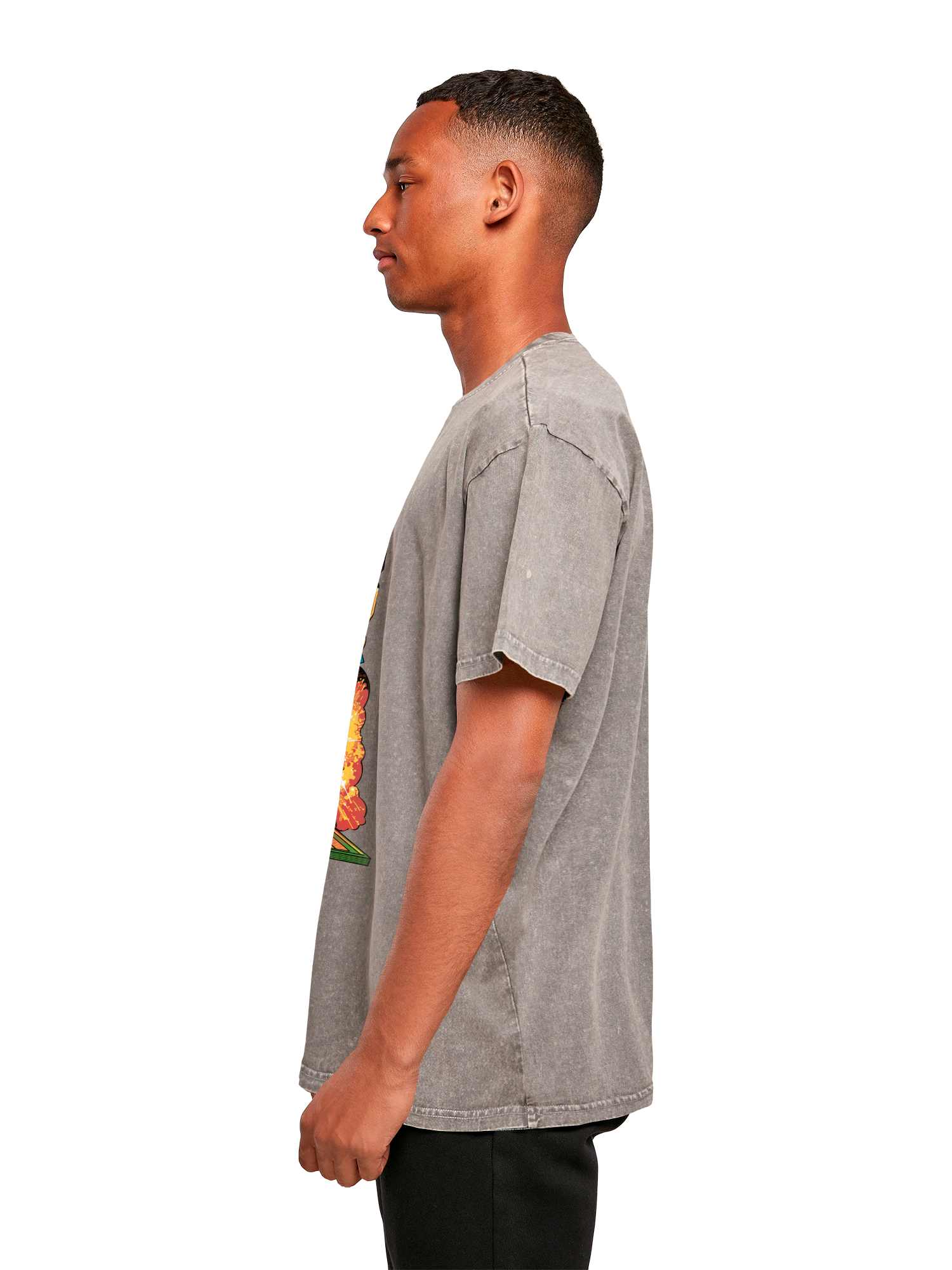 Missile Command Hanger Atari Retro Gaming with Acid Washed Heavy Oversize Tee