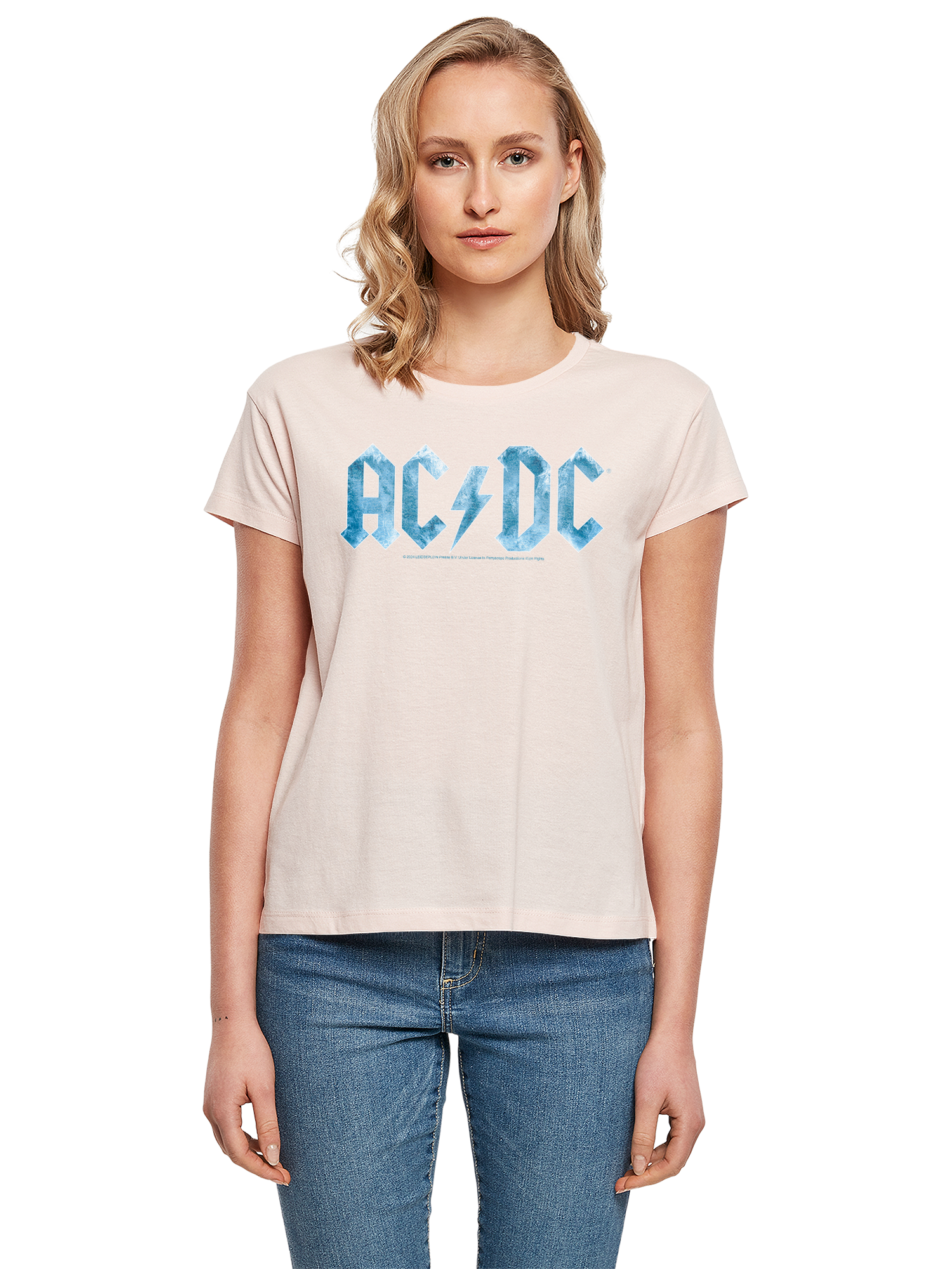 ACDC Blue Ice Logo Damen Box T-Shirt