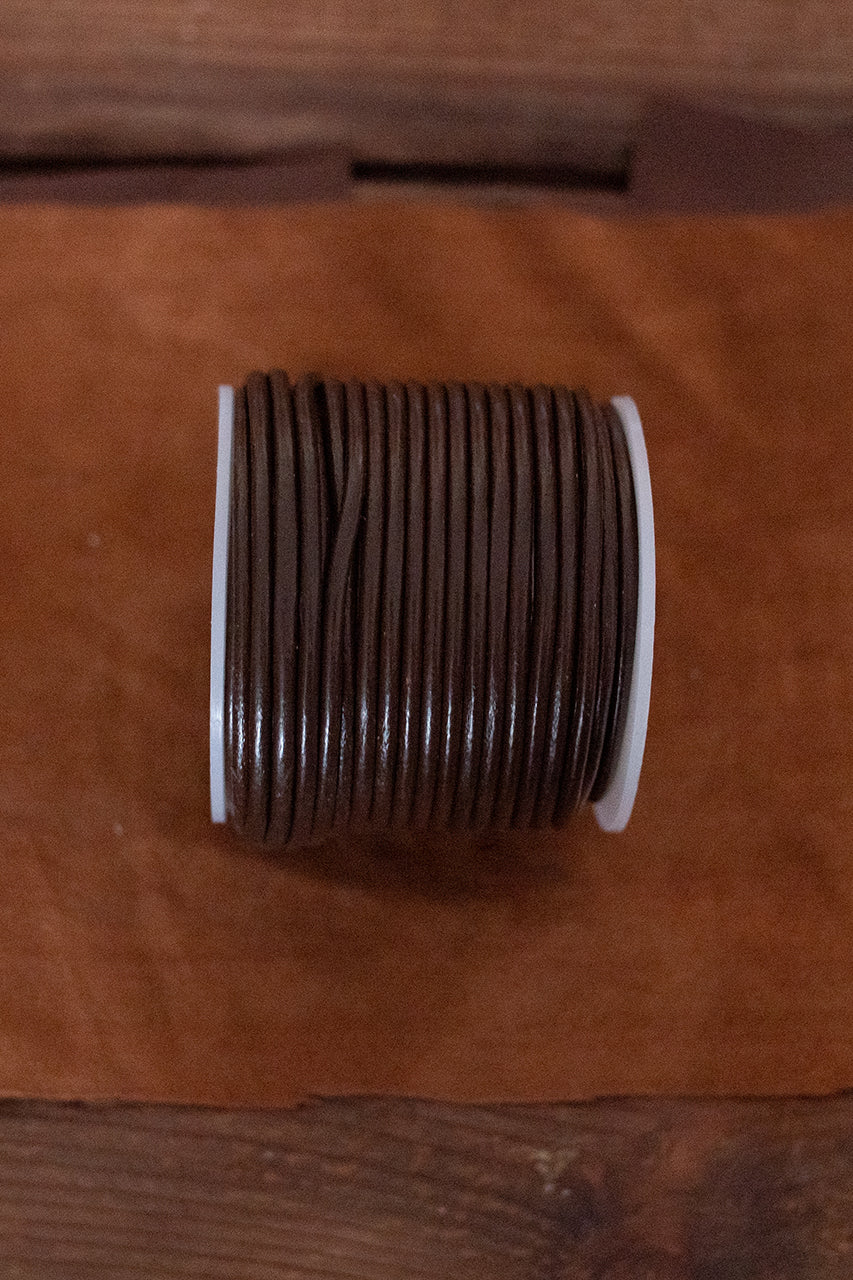 Cordón de cuero creativo (3,0 mm), 25 m Marrón